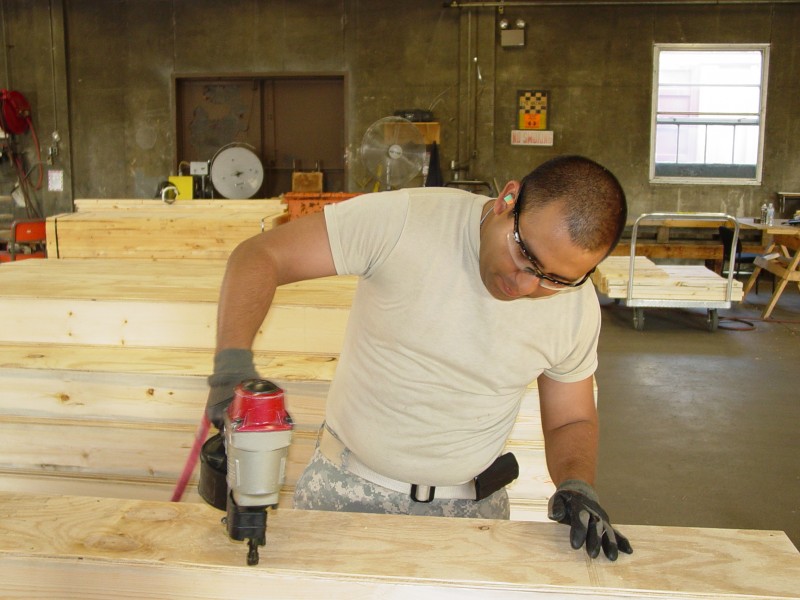 US Army 51856 Working on blocking and bracing