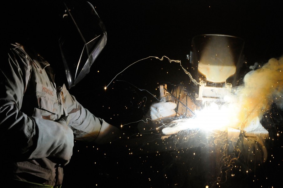 US Navy 100706-N-0475R-069 Seabees weld table in Afghanistan