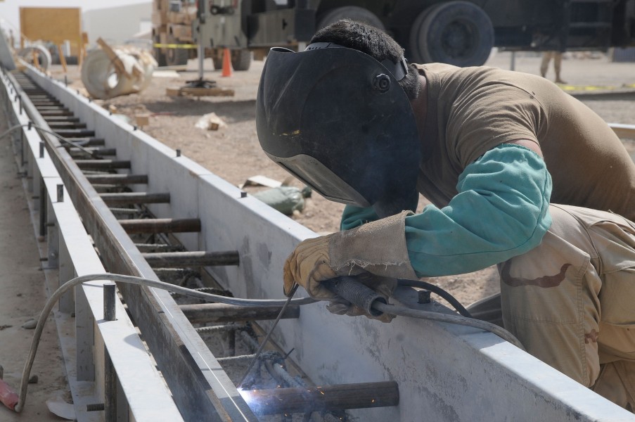 US Navy 100928-N-0475R-301 Steel Worker 3rd Class Thomas Macdonald, a Seabee assigned to Naval Mobile Construction Battalion (NMCB) 5, 