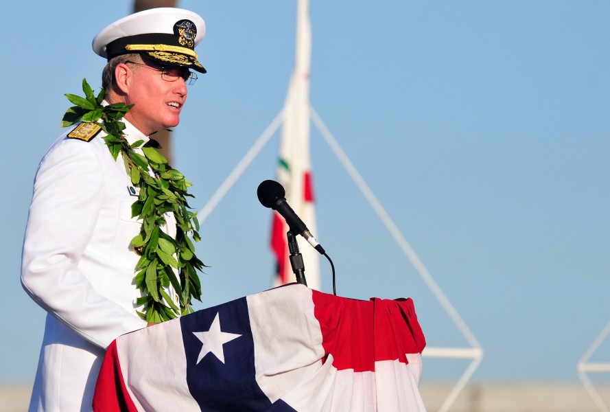 US Navy 101207-N-7948R-592 Adm. Patrick Walsh, commander of the U.S. Pacific Fleet, delivers remarks during a ceremony commemorating the 69th anniv
