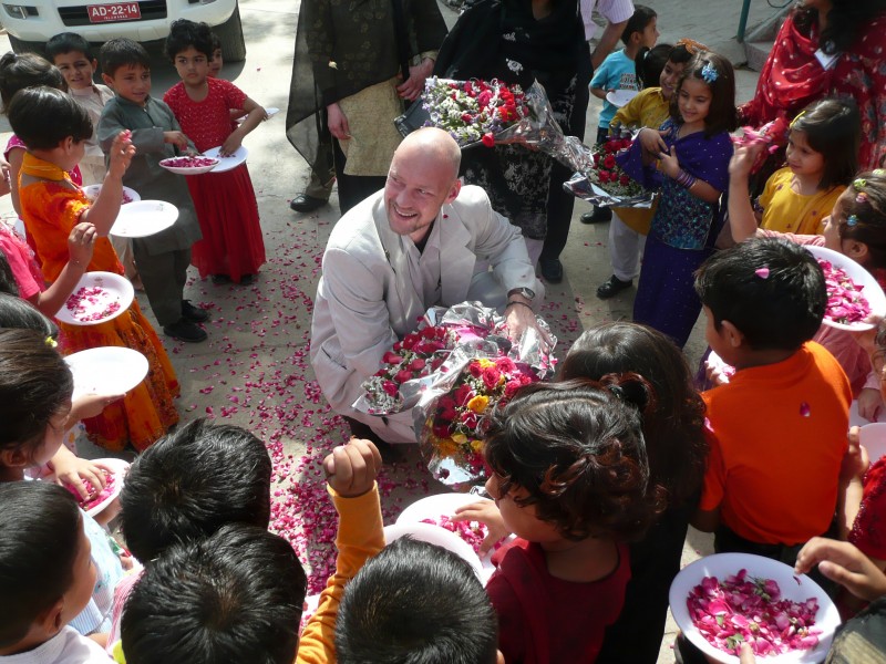Warm Welcome to Mr Olaf Kellerhoff at The Learning School, Kot Radha Kishen (Kasur - Pakistan)