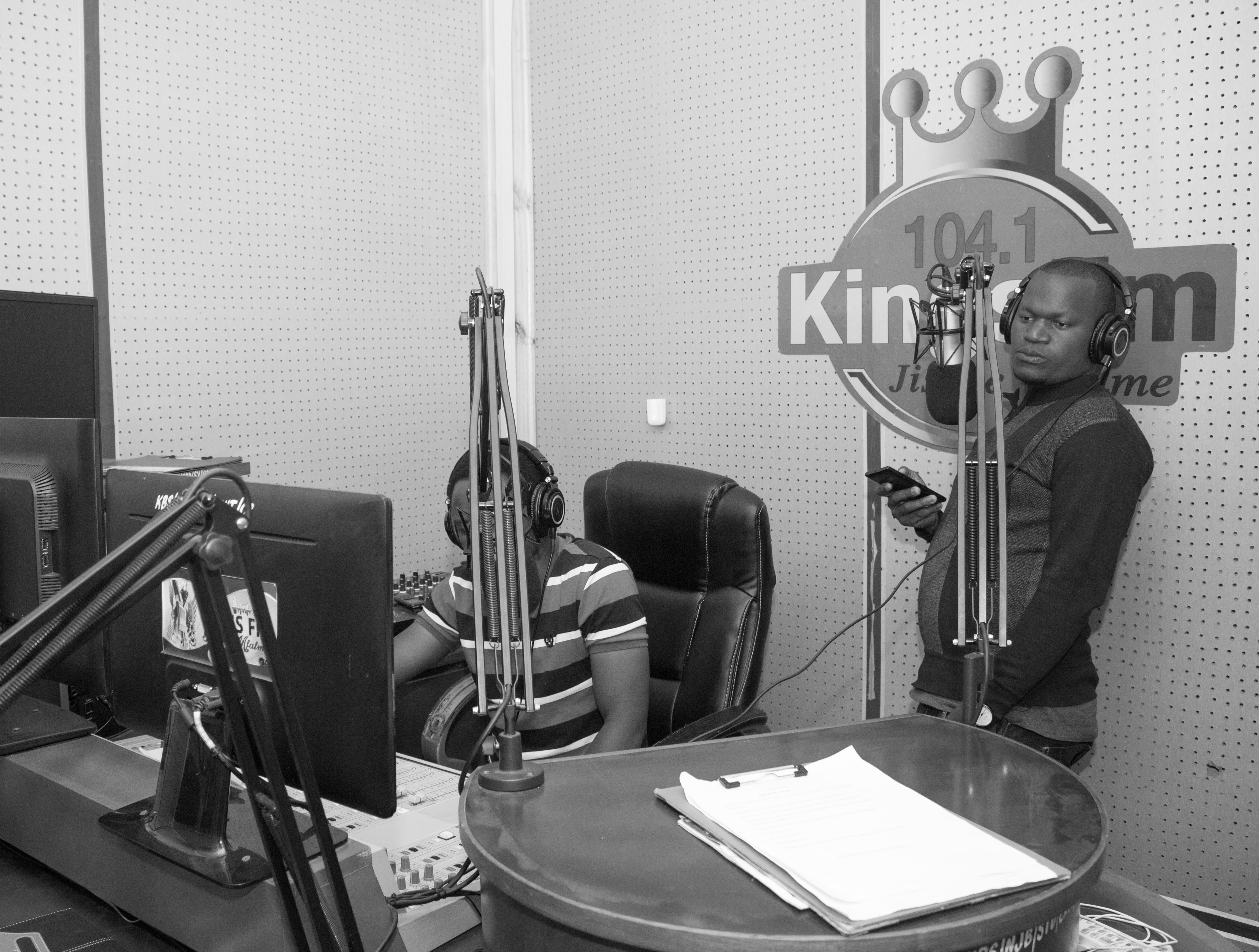 Radio presenters on air