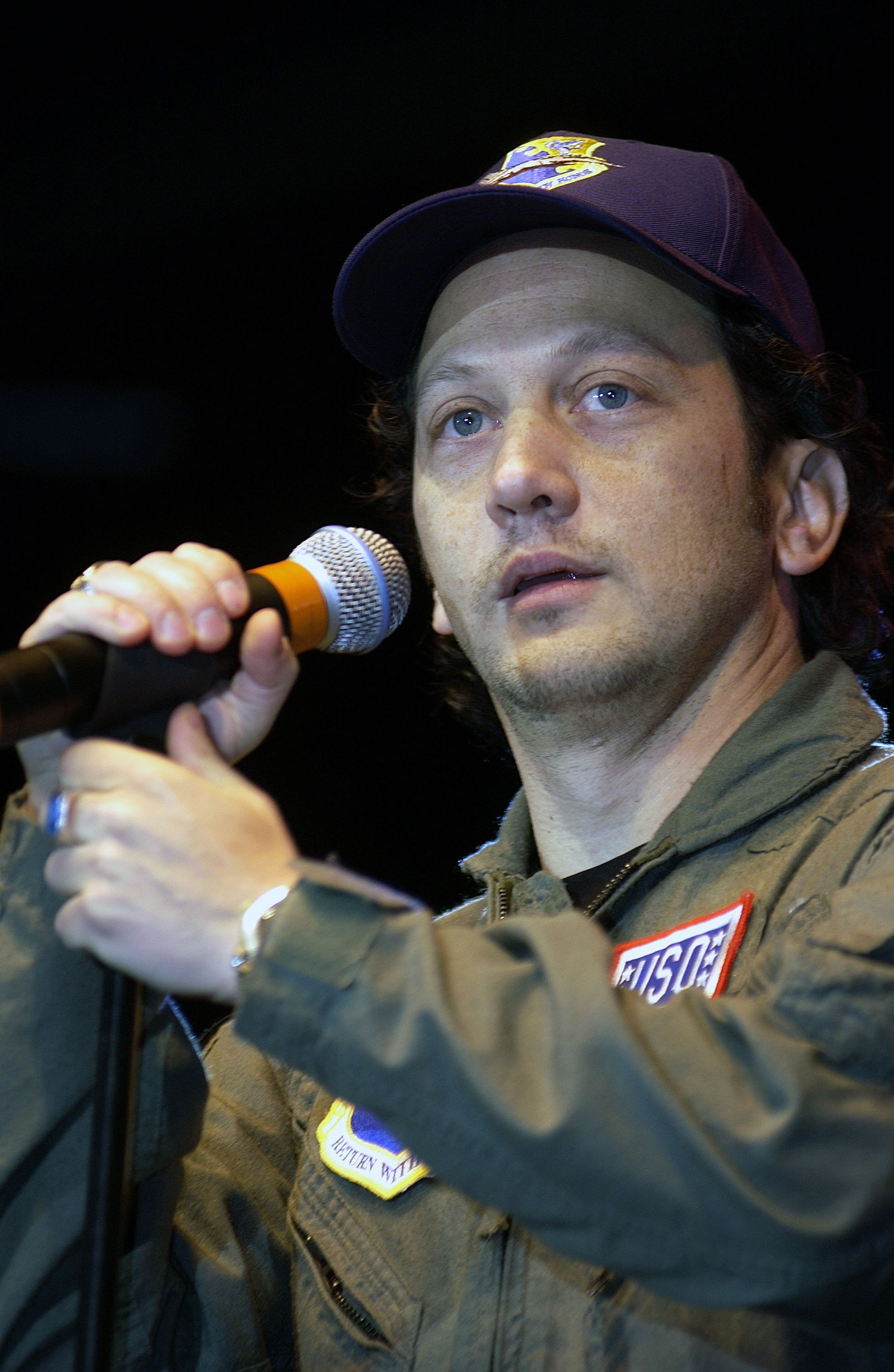 Rob Schneider, USO tour, Nov 16 2001