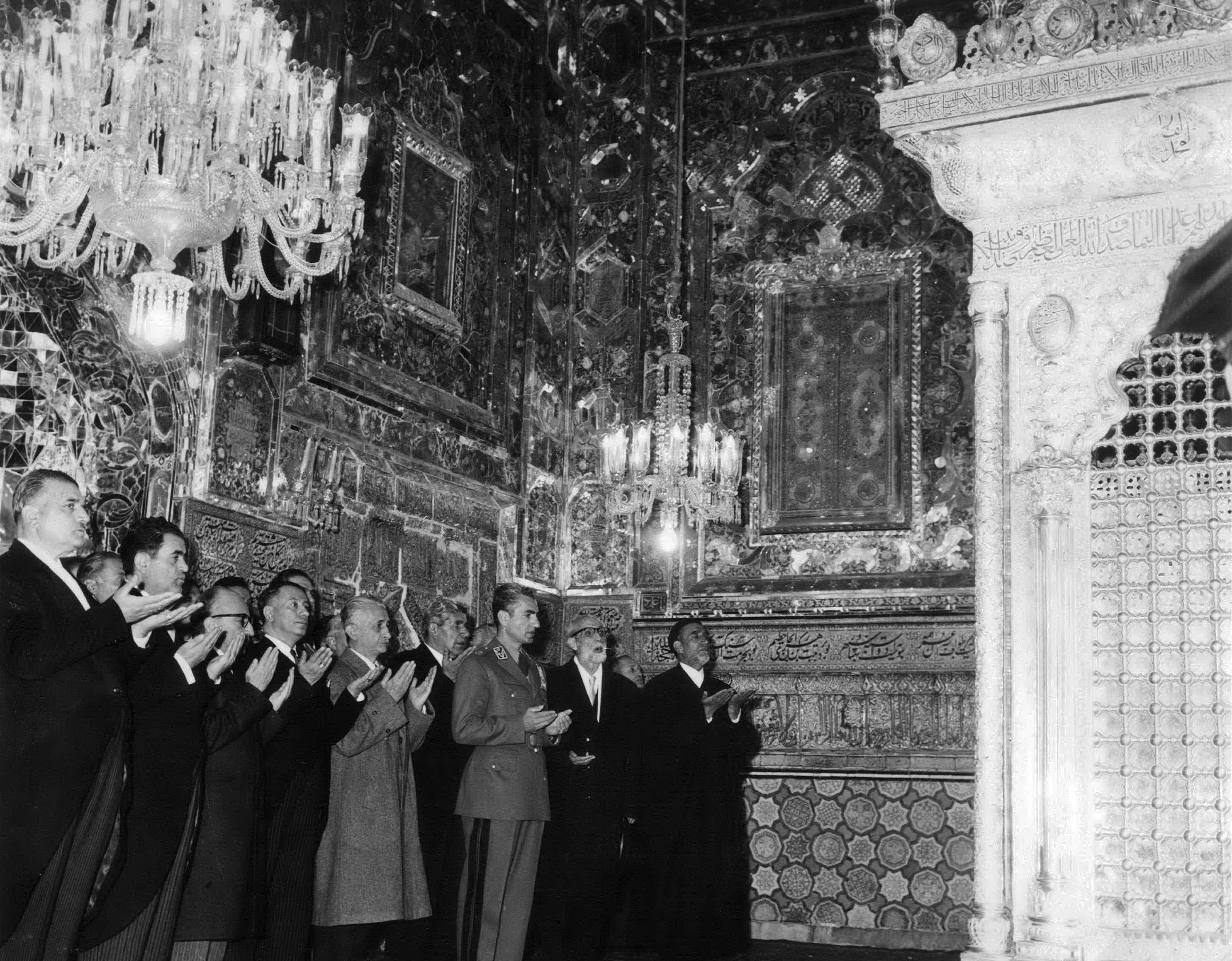 Shah in Imam Reza shrine