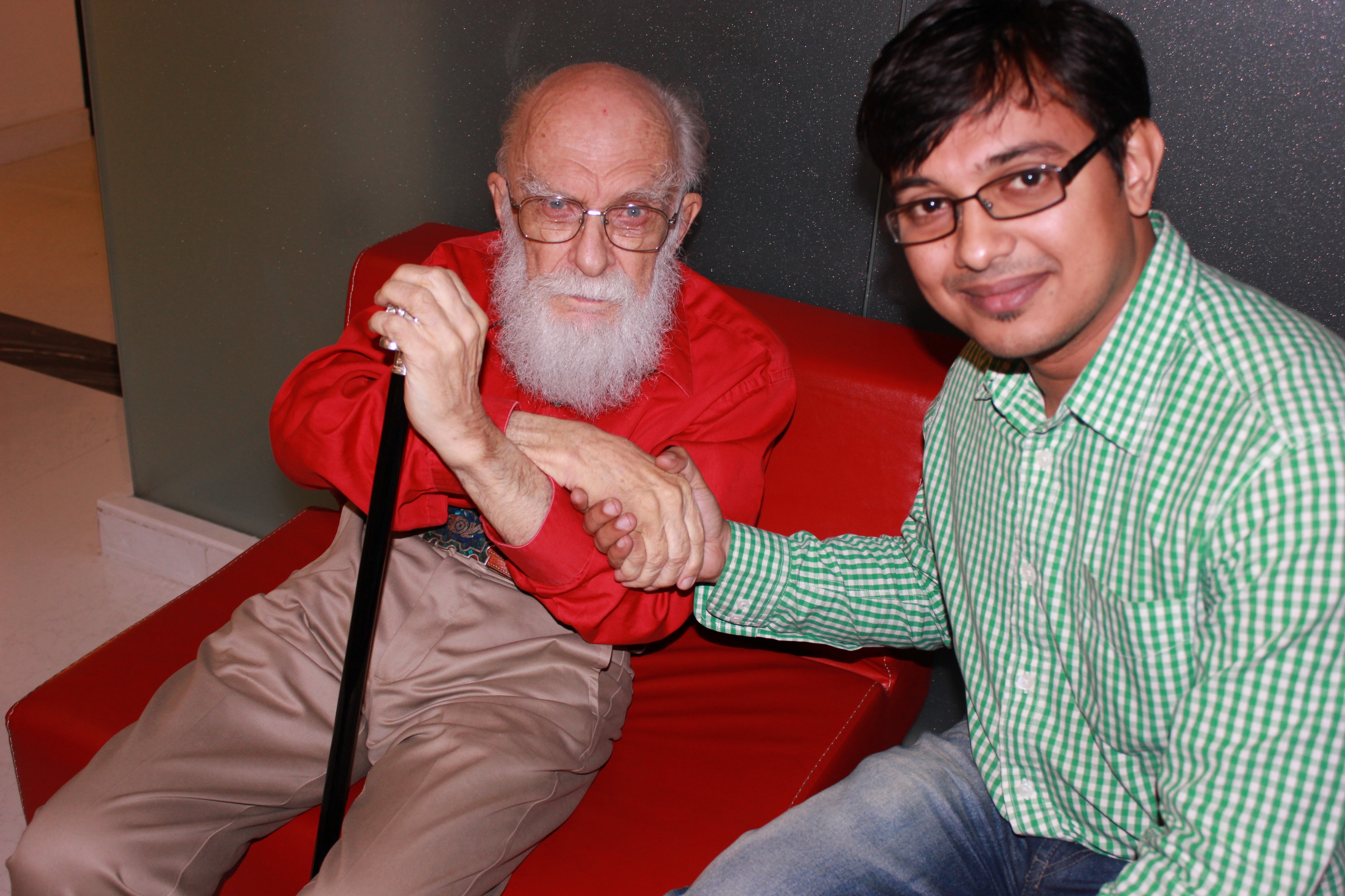 Debashis Rationalist and James Randi in Goa Convention Think Pink