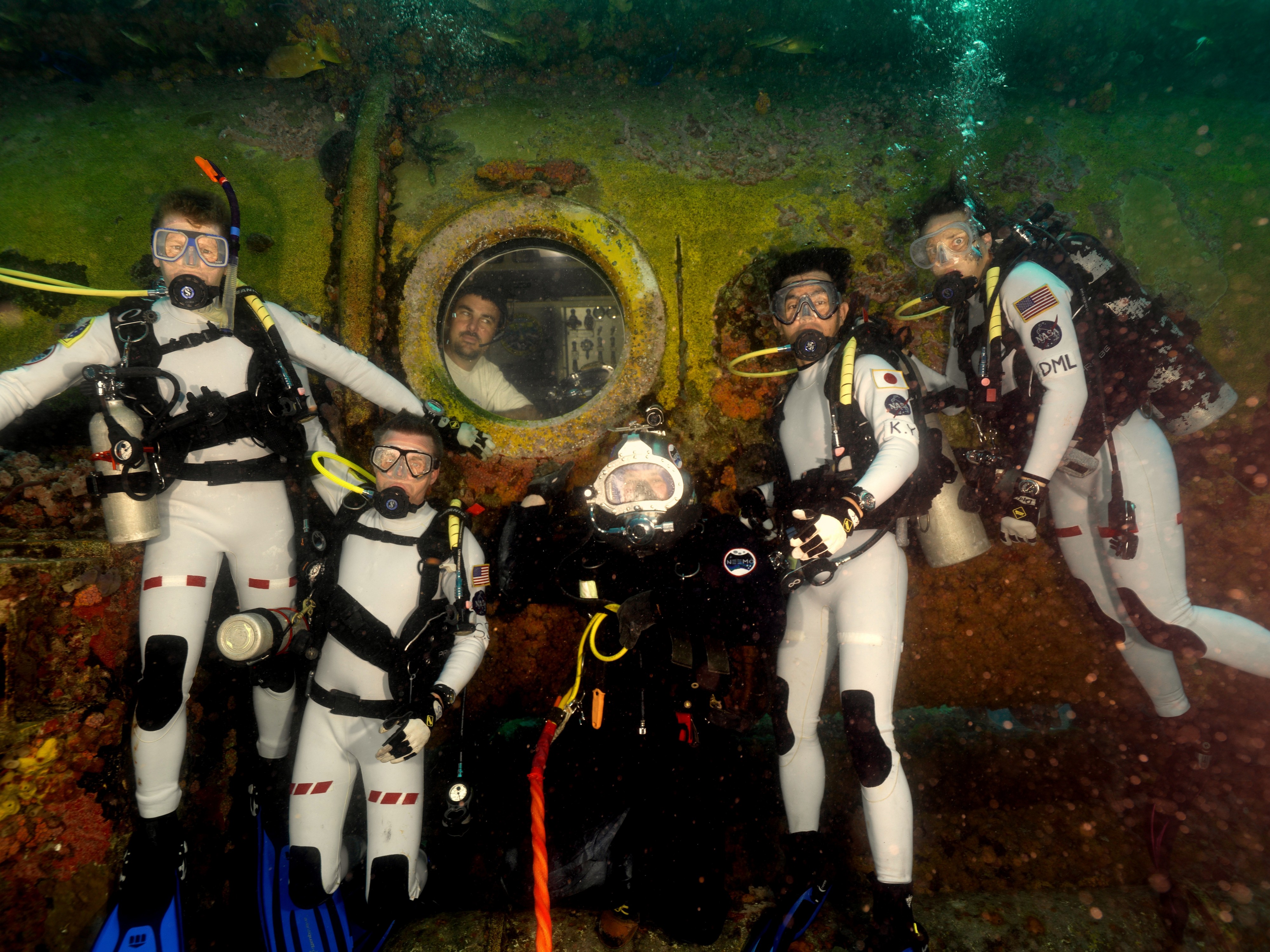 NEEMO 16 crew at Aquarius