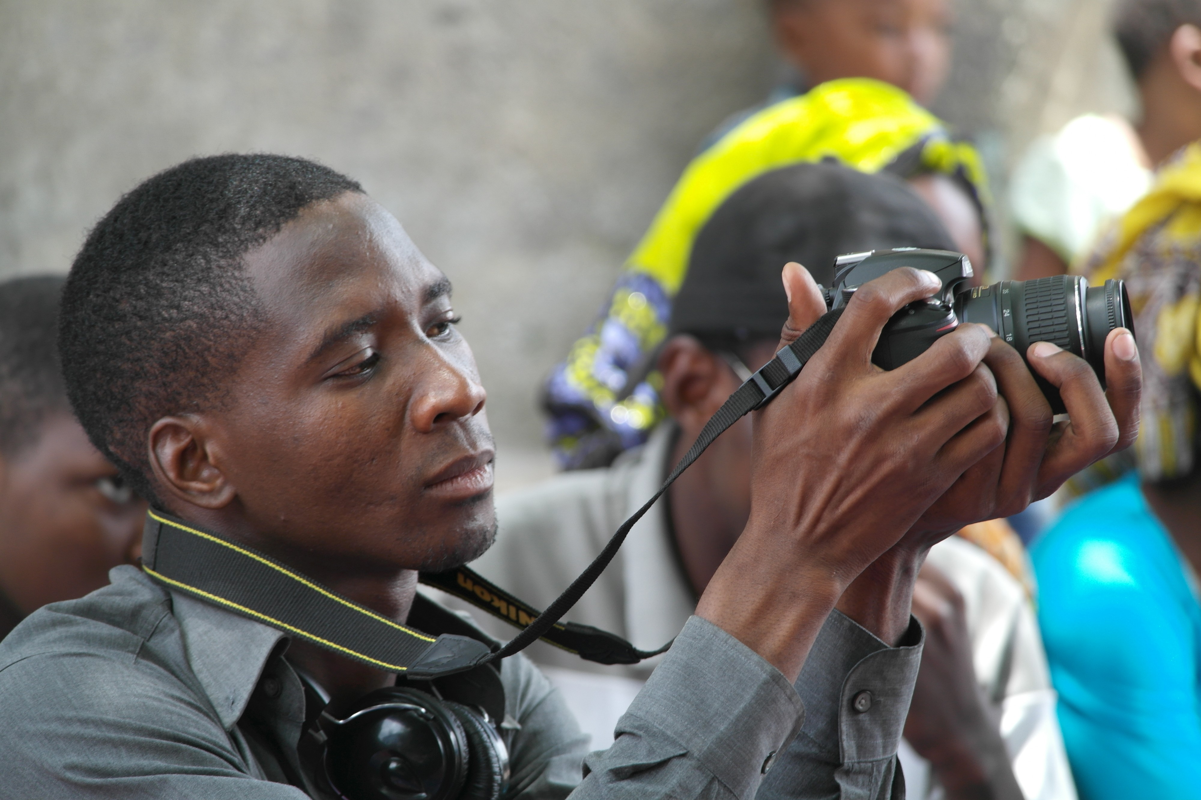 Taking photo of event