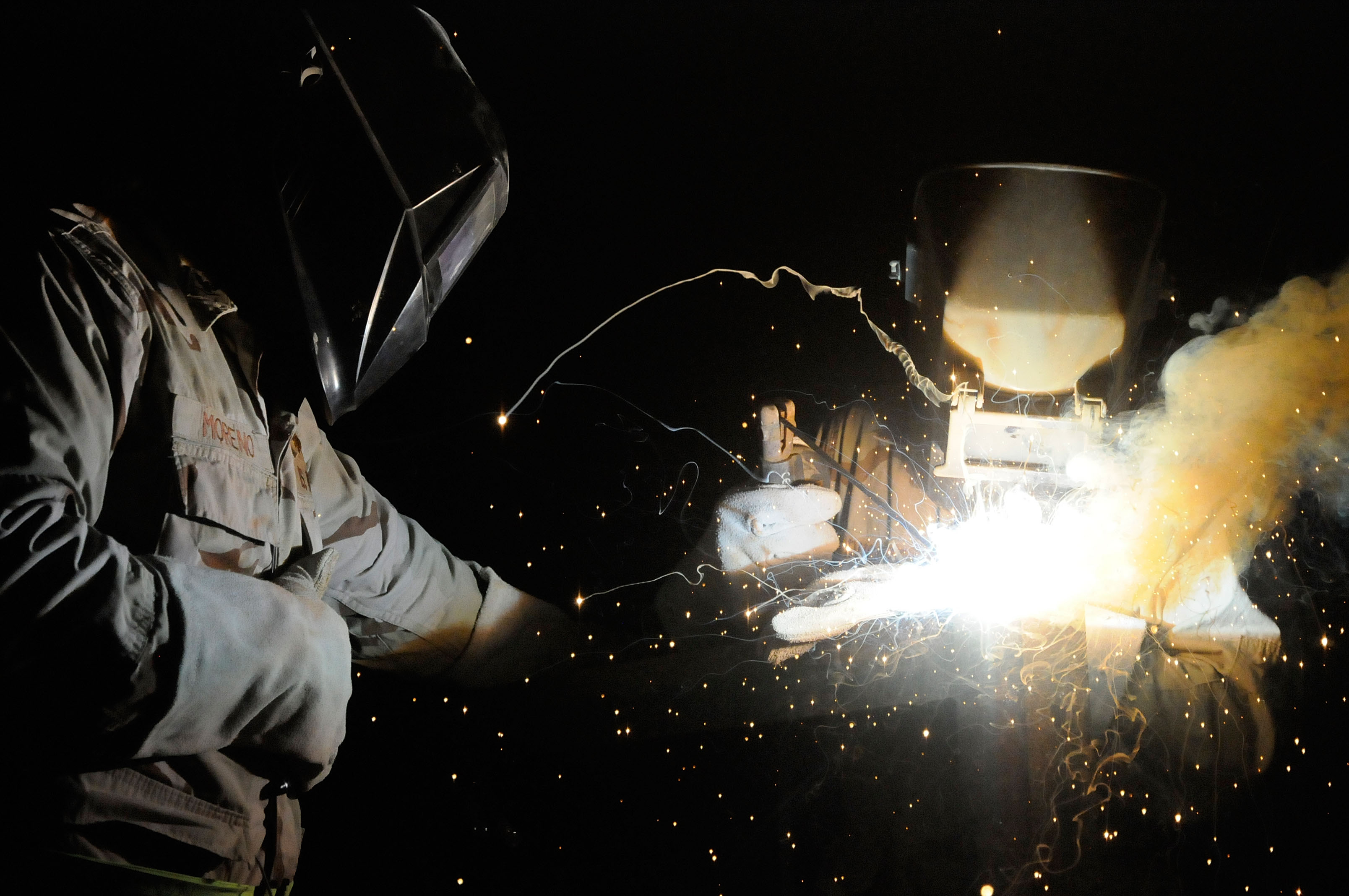 US Navy 100706-N-0475R-069 Seabees weld table in Afghanistan