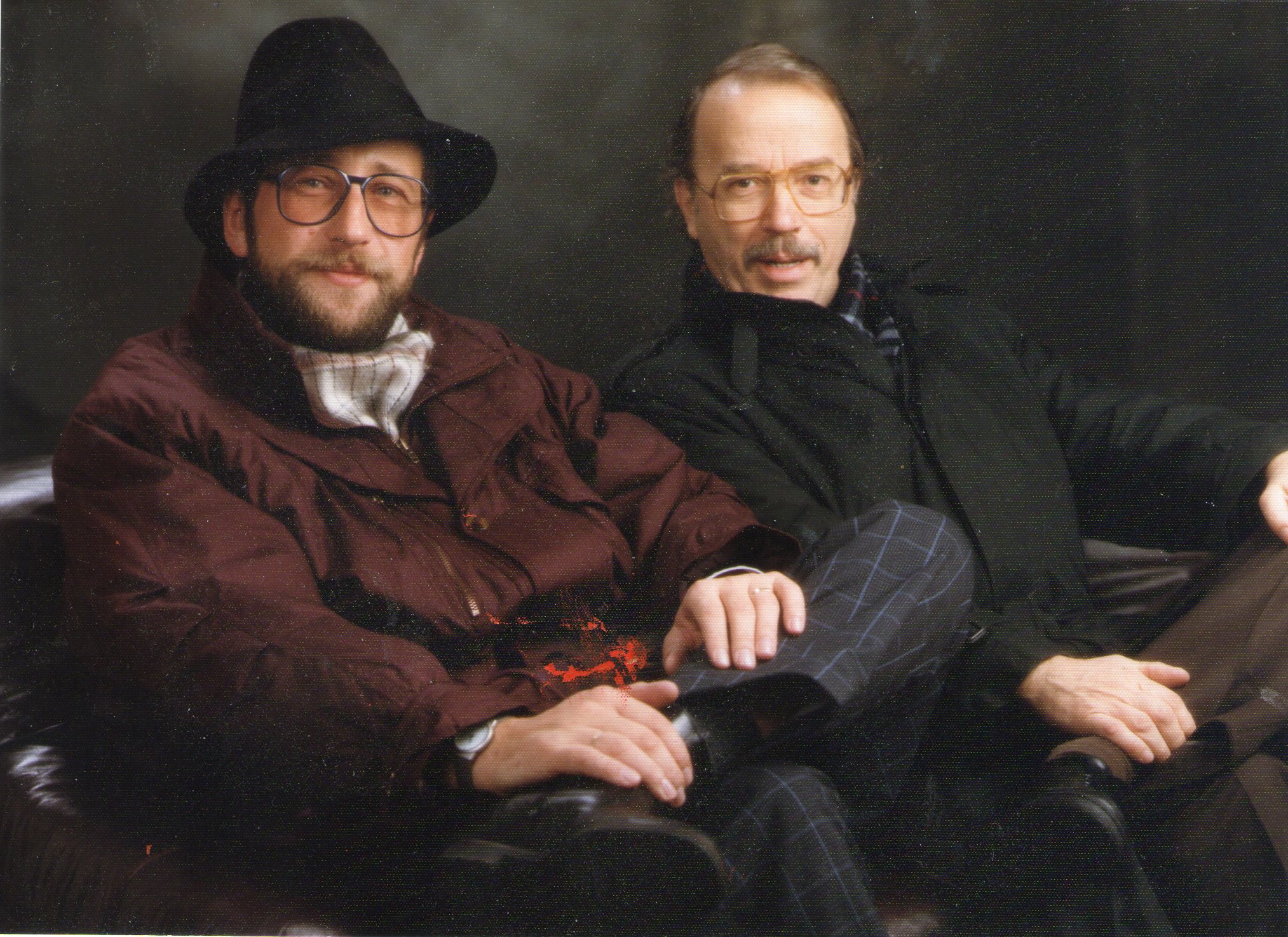 Walter Kempowski mit B. M. B. nach einer Autorenlesung in Weiden am 26. November 1988