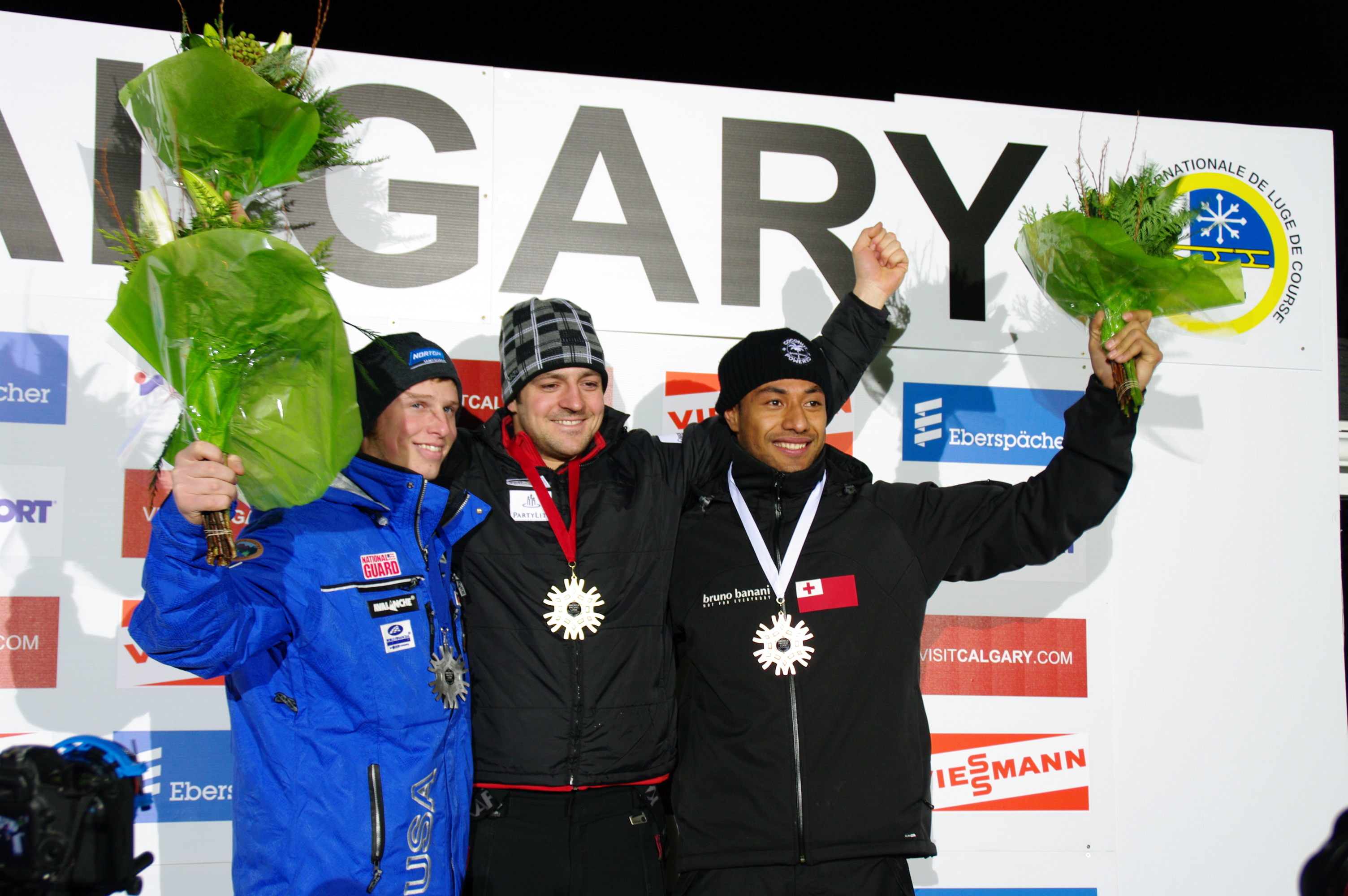 1. America-Pacific Luge Championship podium Calgary 2011