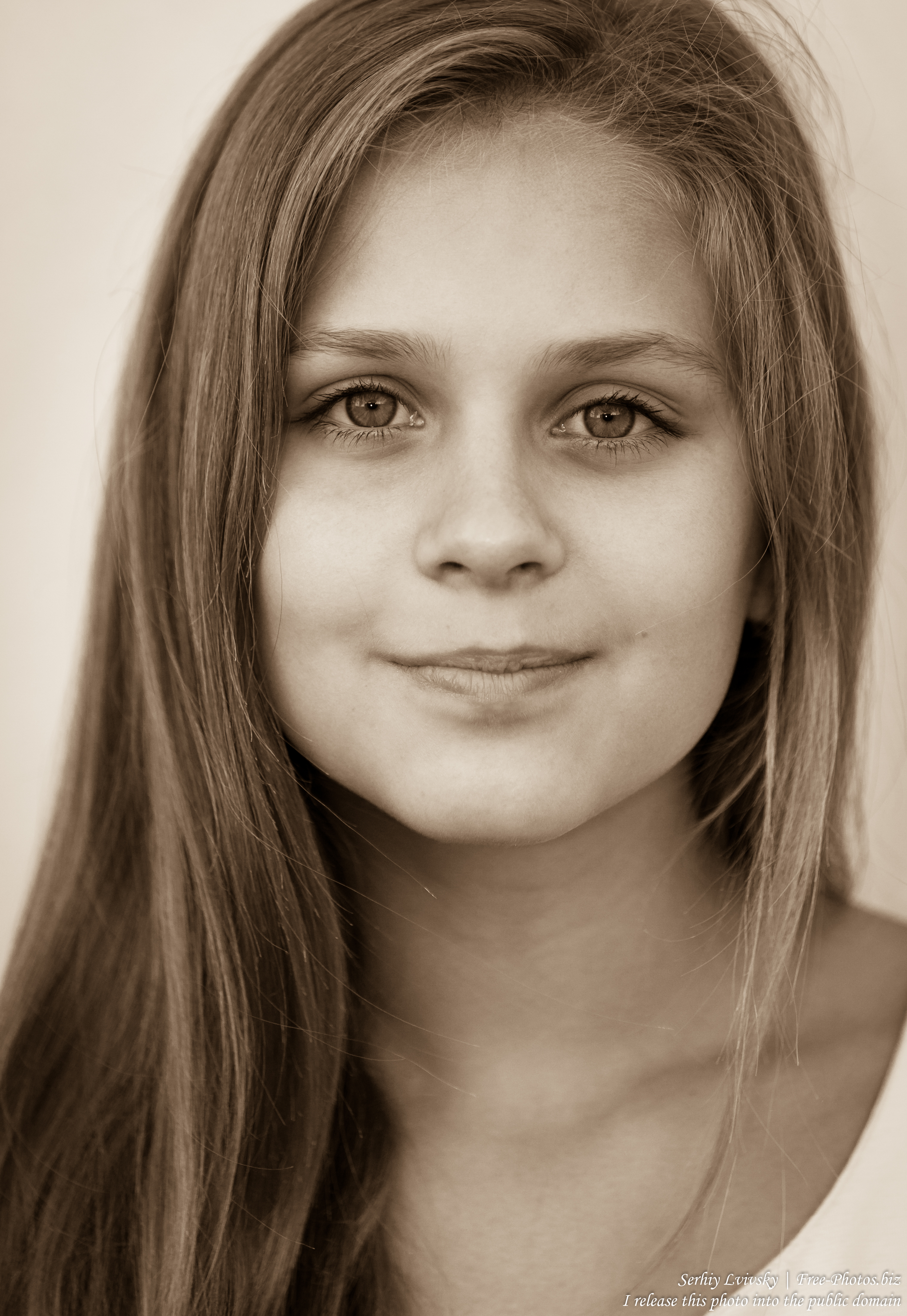 a 12-year-old blond girl wearing a white dress photographed in July 2015 by Serhiy Lvivsky, picture 8