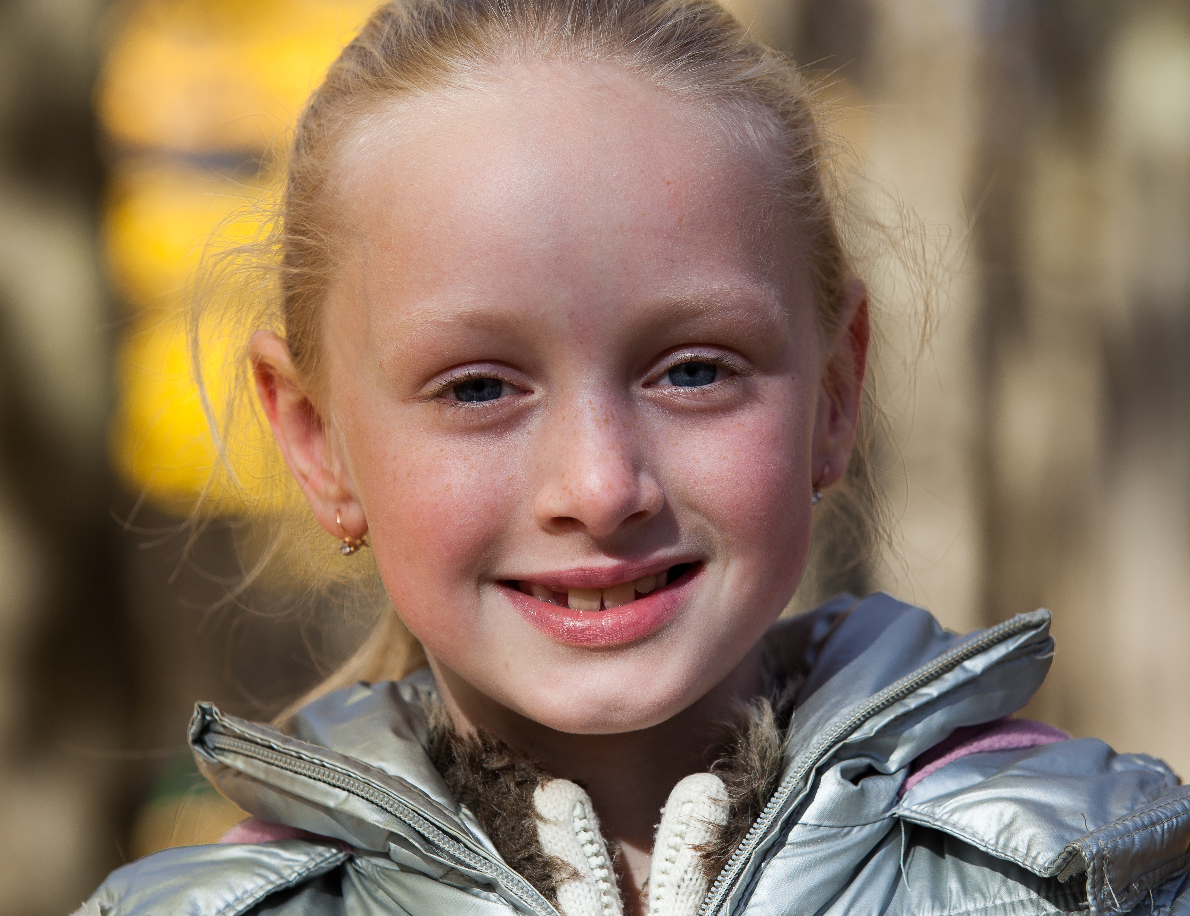 a cute blond Roman-Catholic schoolgirl photographed in October 2013, picture 2/10