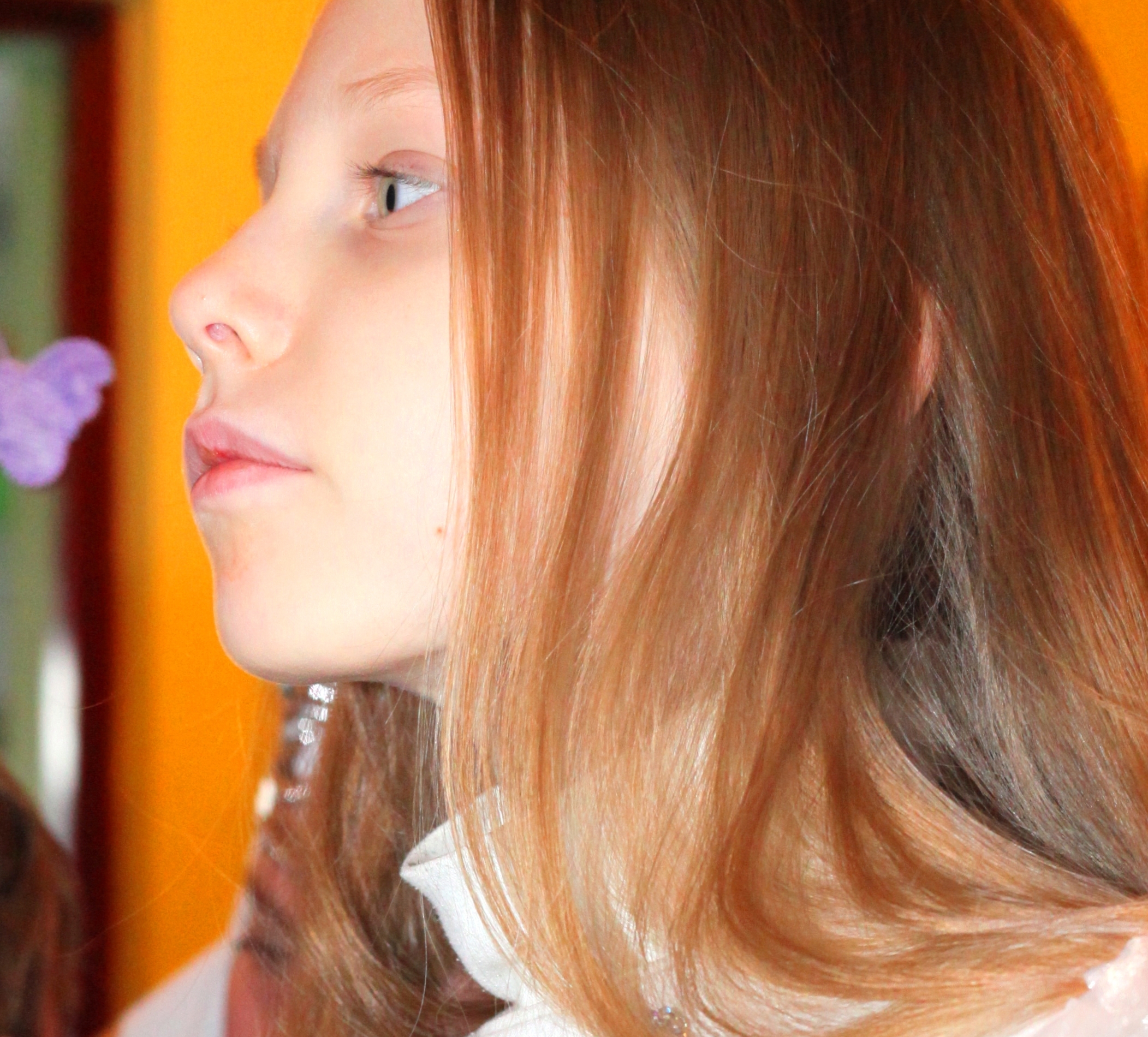 a cute fair-haired child girl in a Catholic kindergarten, photo 9
