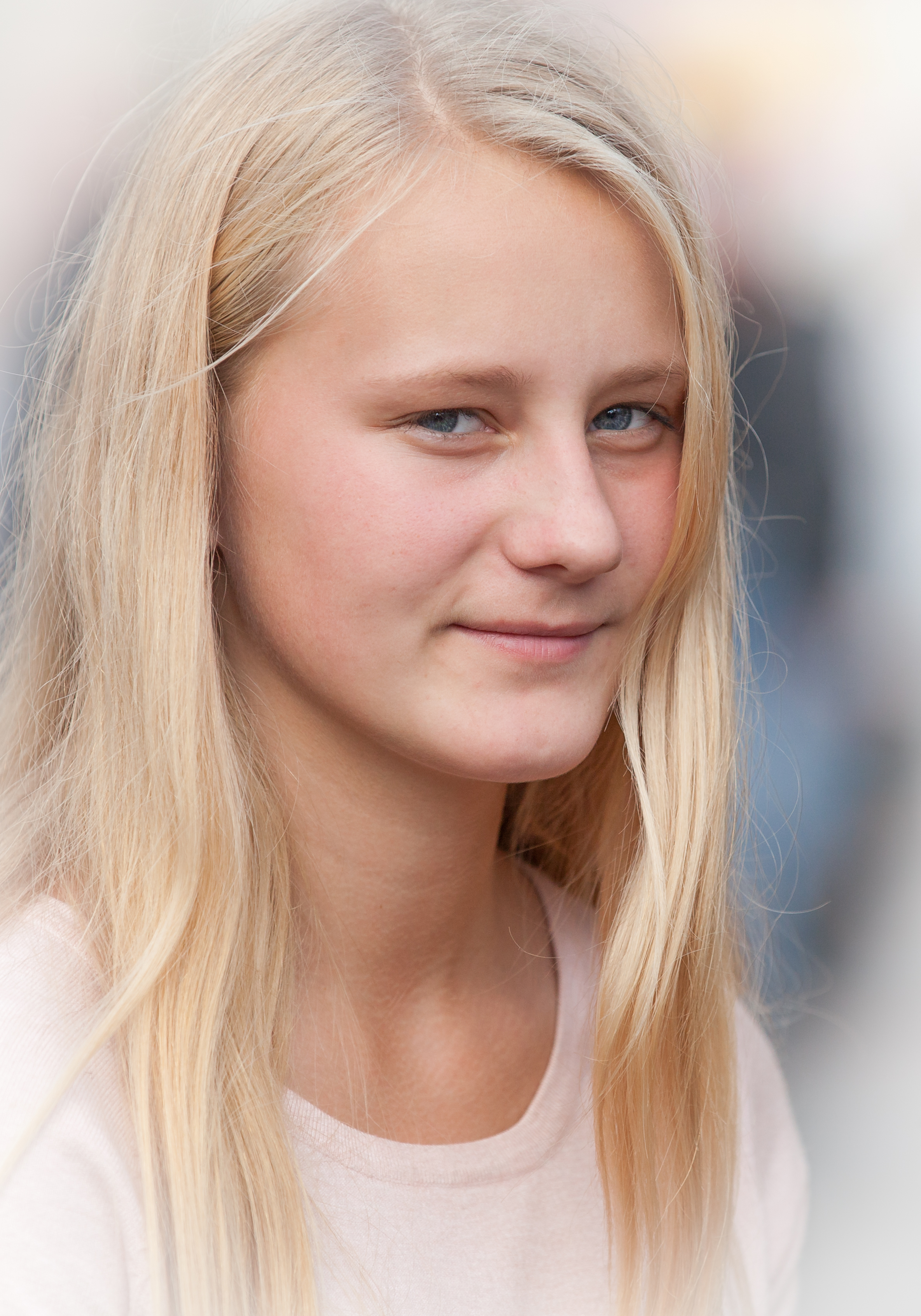 a cute blond girl photographed in October 2014, picture 29