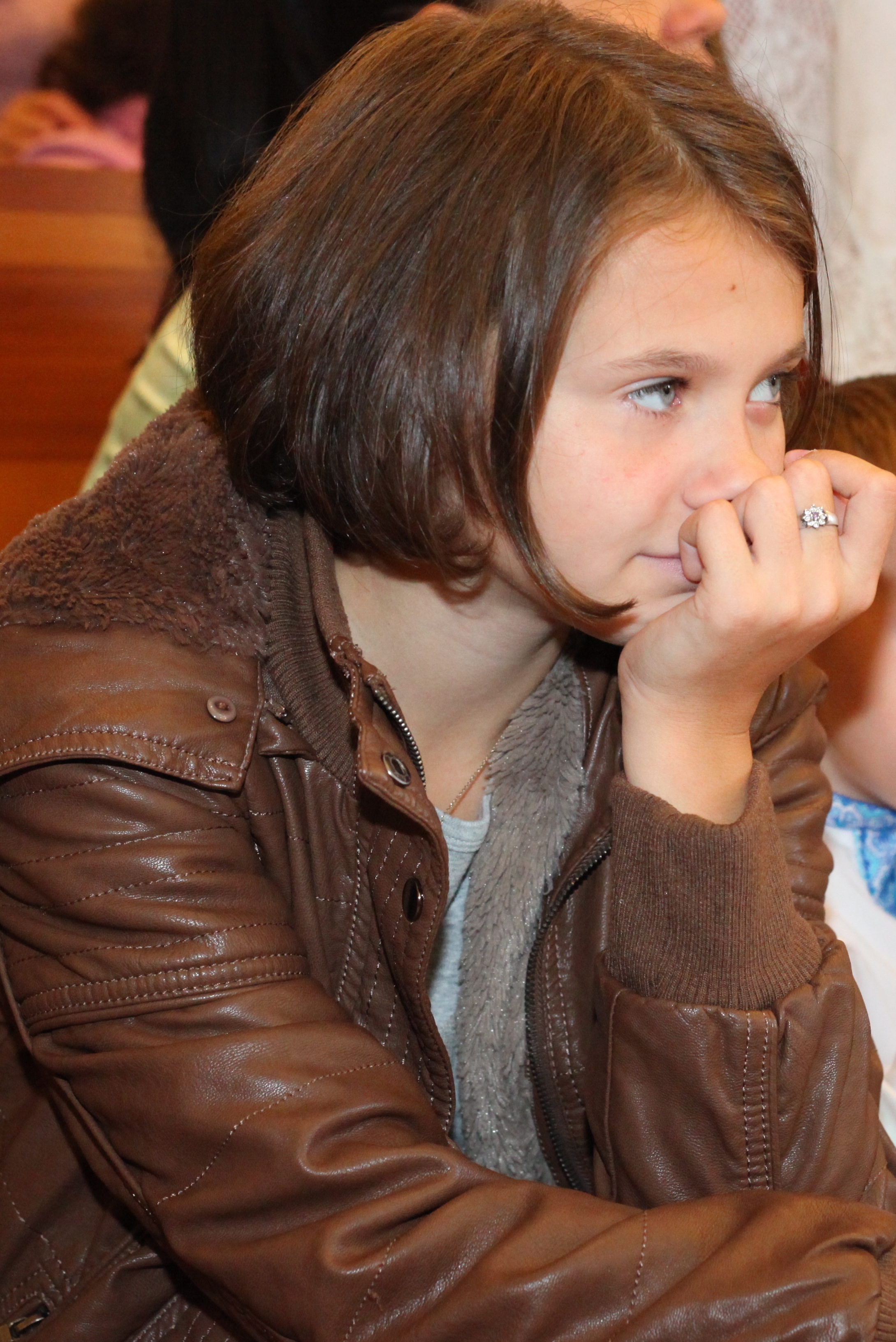 a child girl in a Catholic Church, photo 2