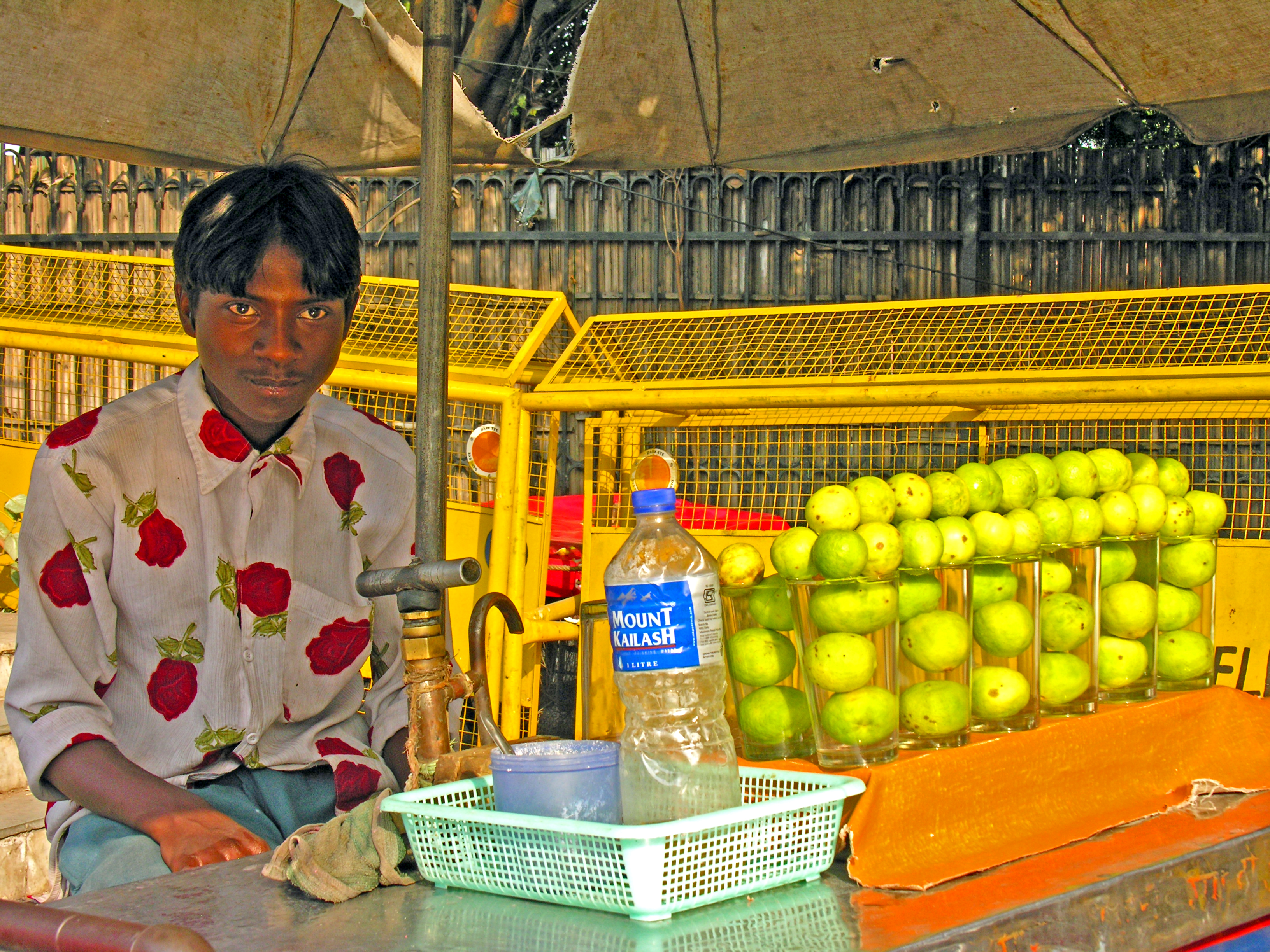 A lemonade seller, outside Red Fort, Delhi