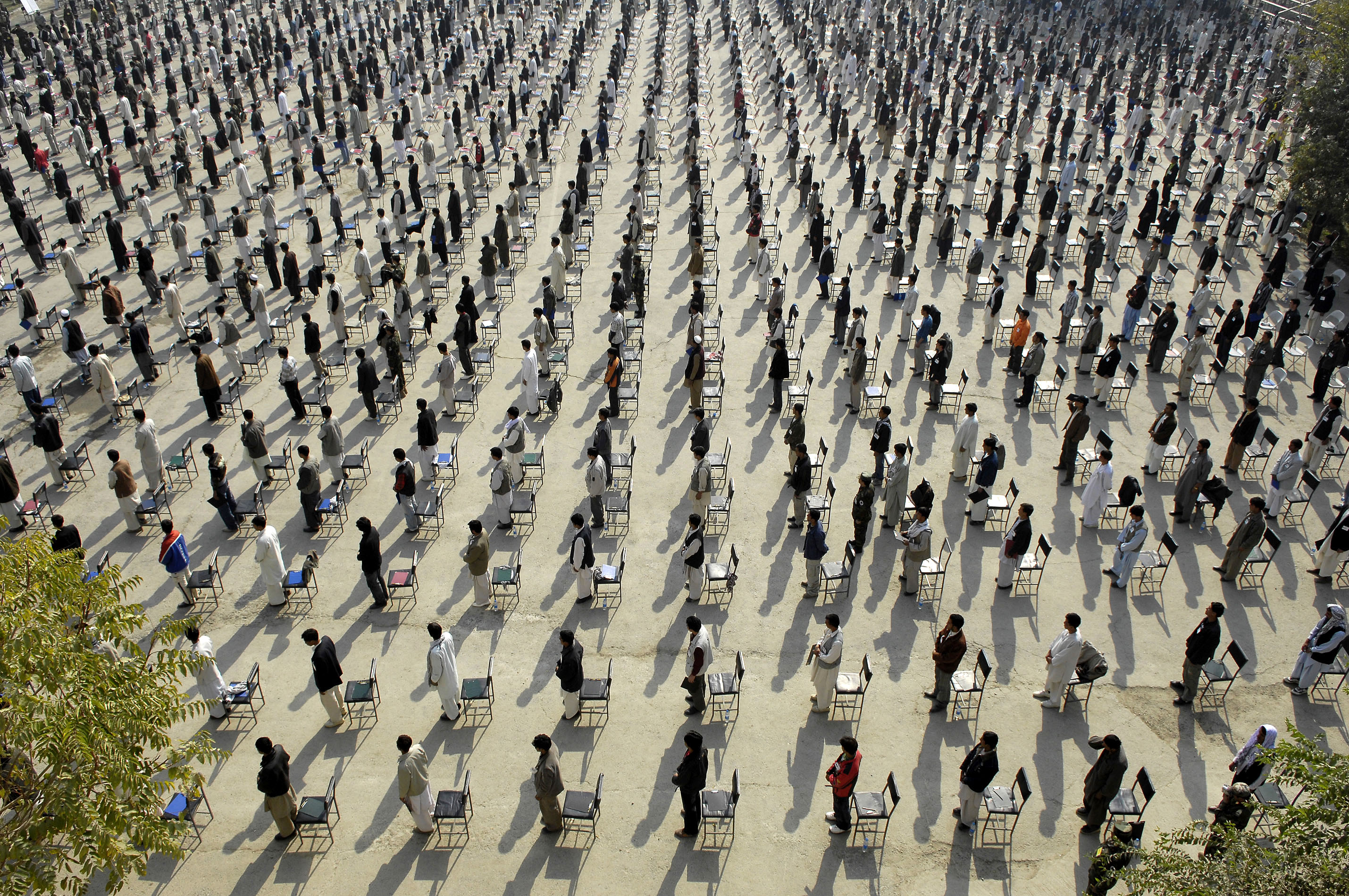 Afghan college entrance exam day