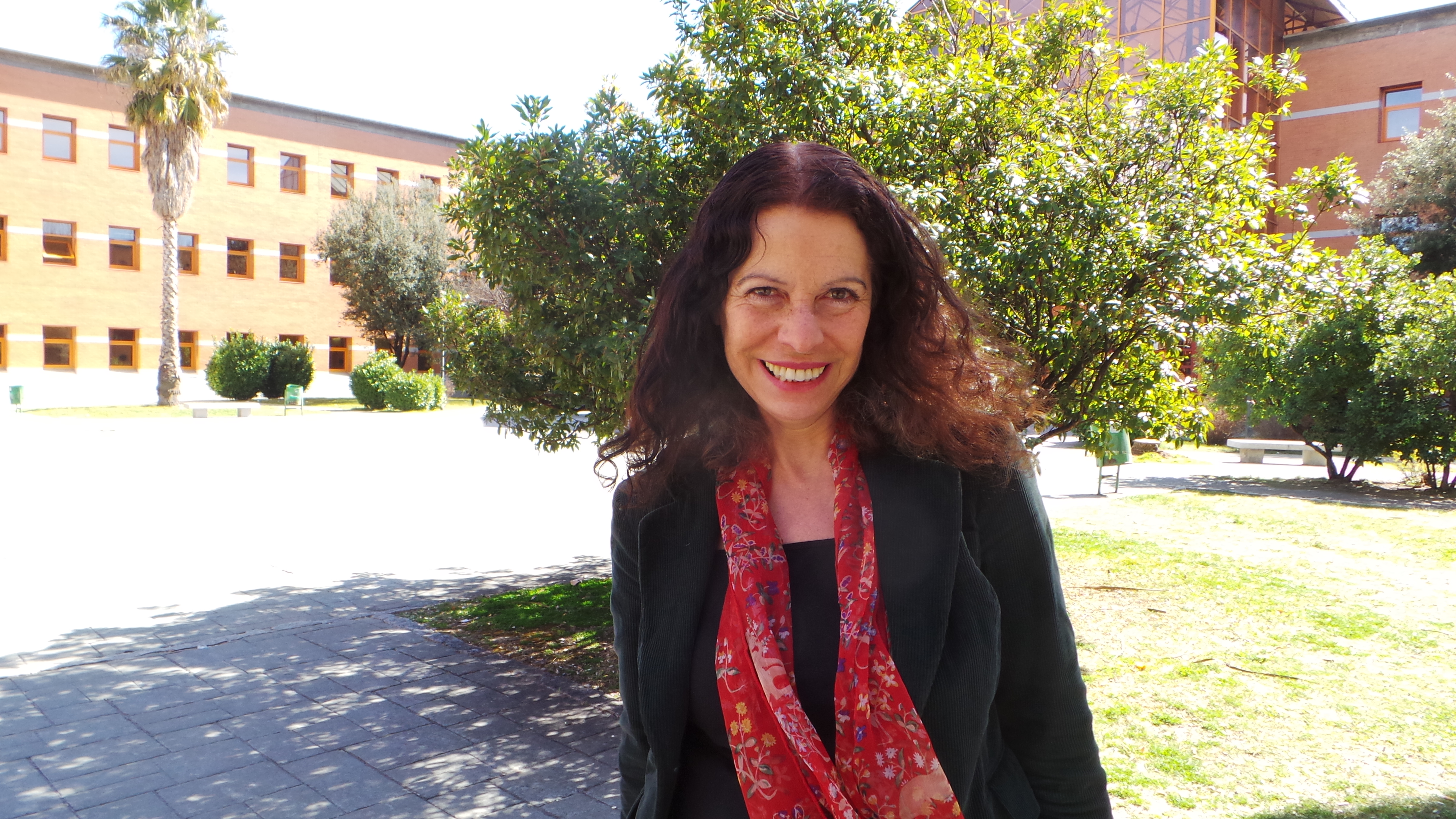 Alicia Puleo en el campus de Vicálvaro URJC