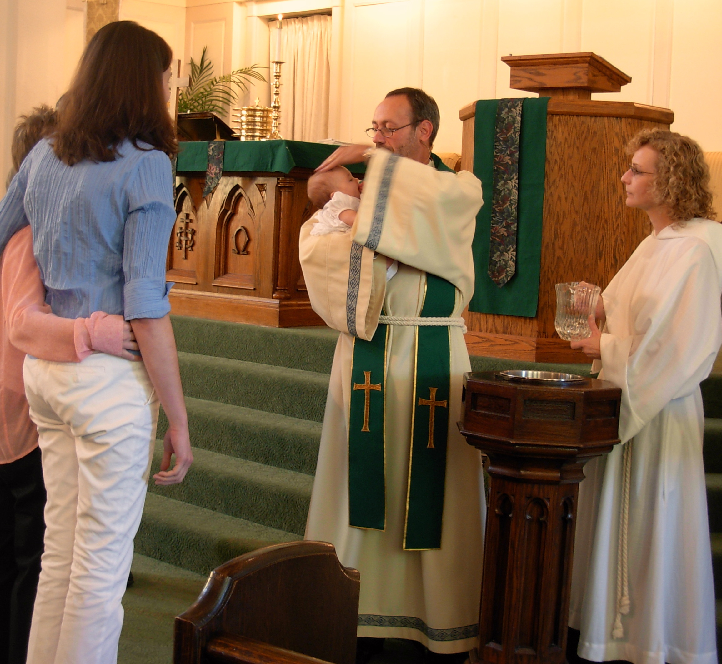 Infant baptism in the Metropolitan Community Church.