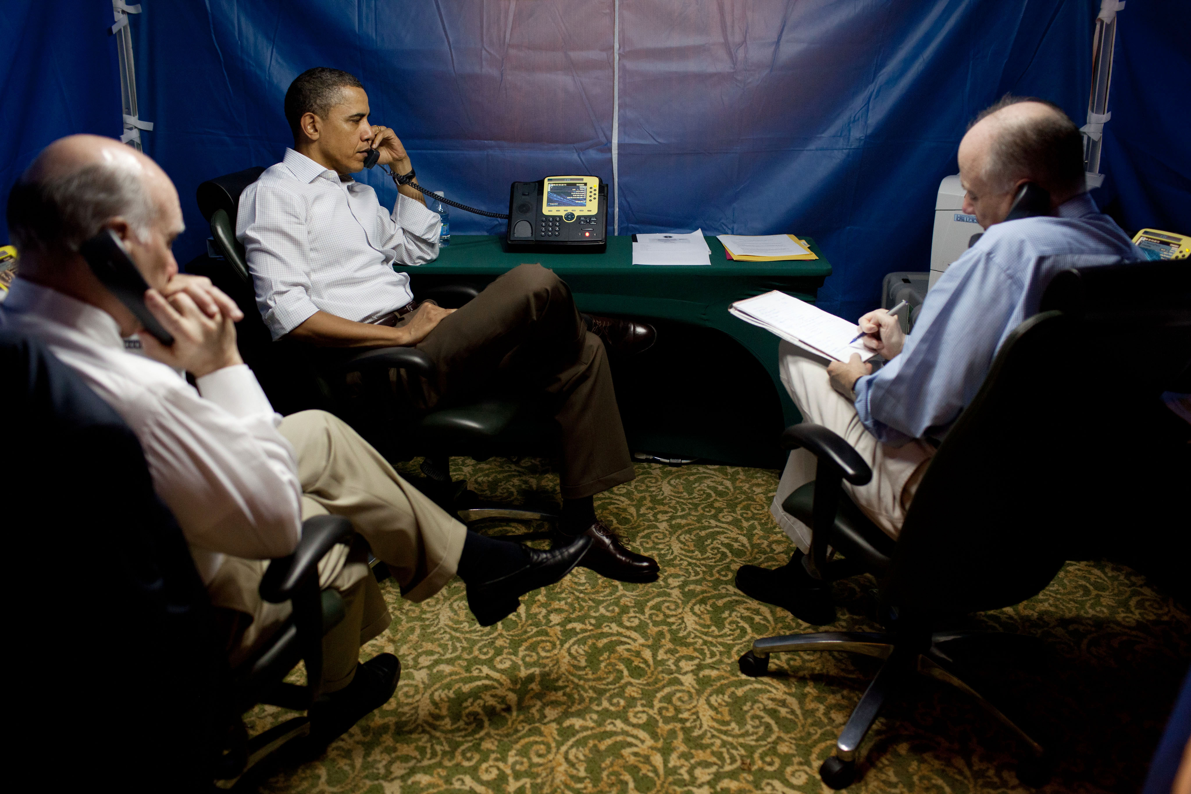 Barack Obama inside a SCIF