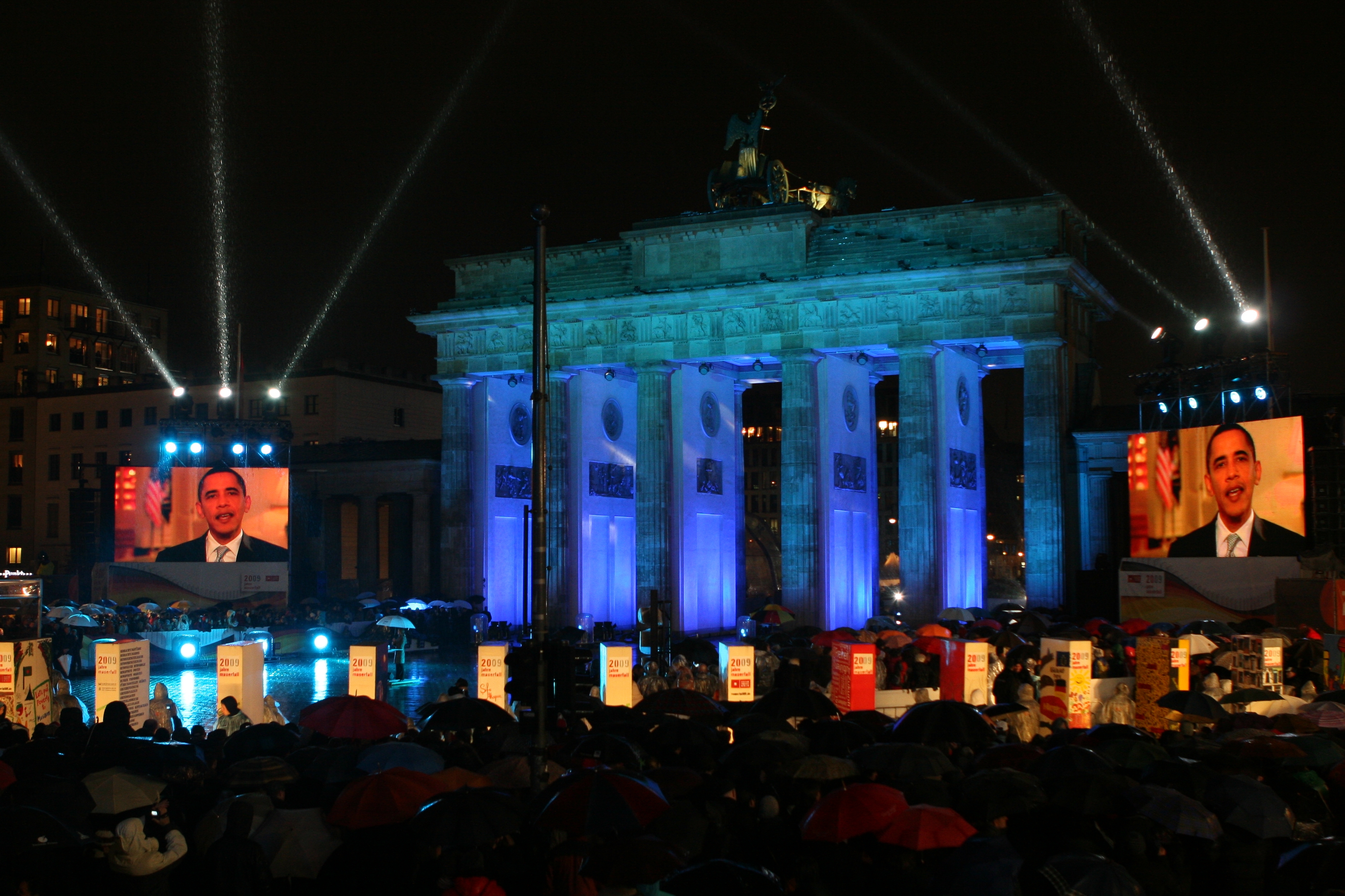 Barack Obama's video message during the Freedom Festival in Berlin 2009