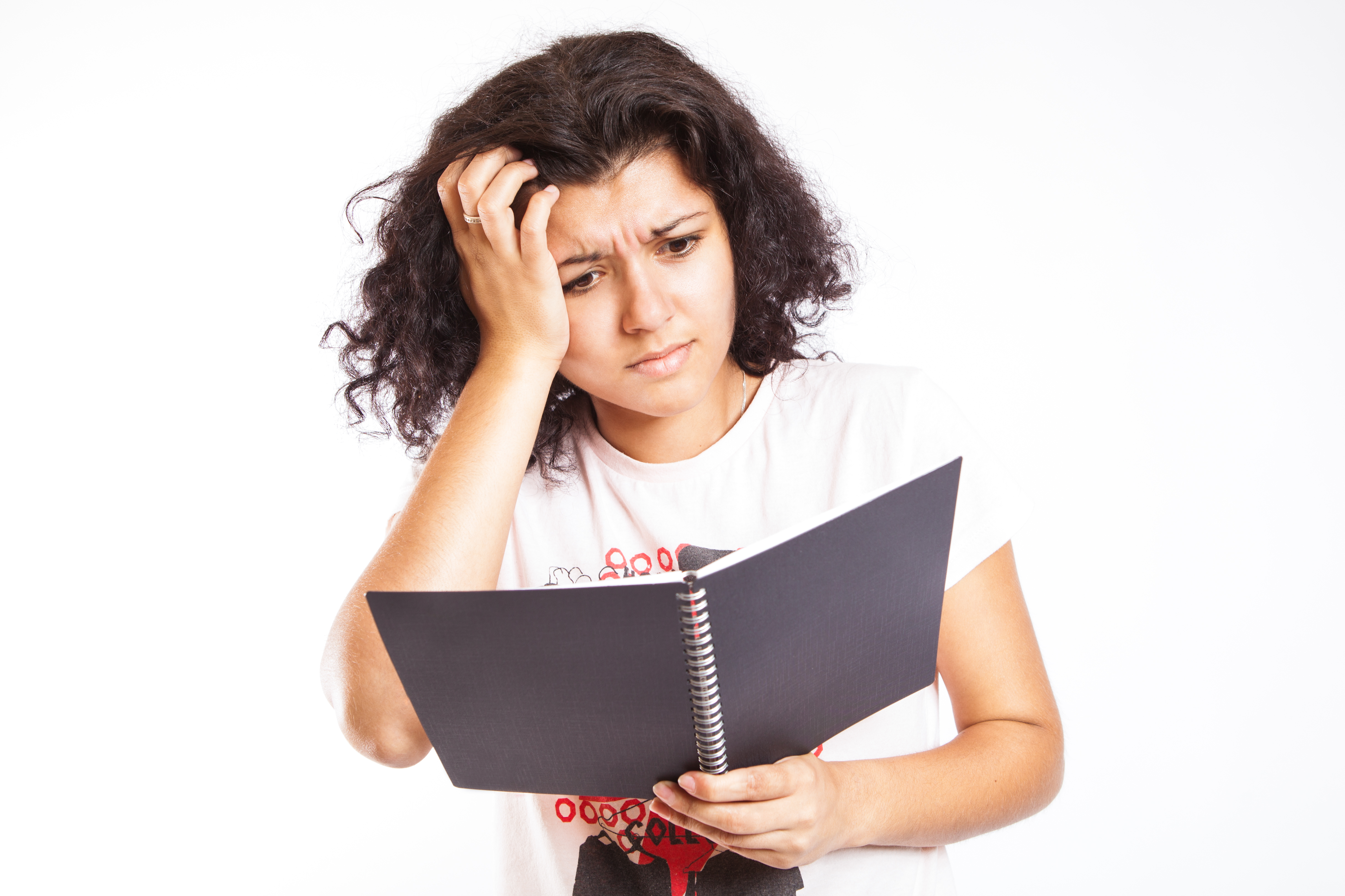 Confused young woman