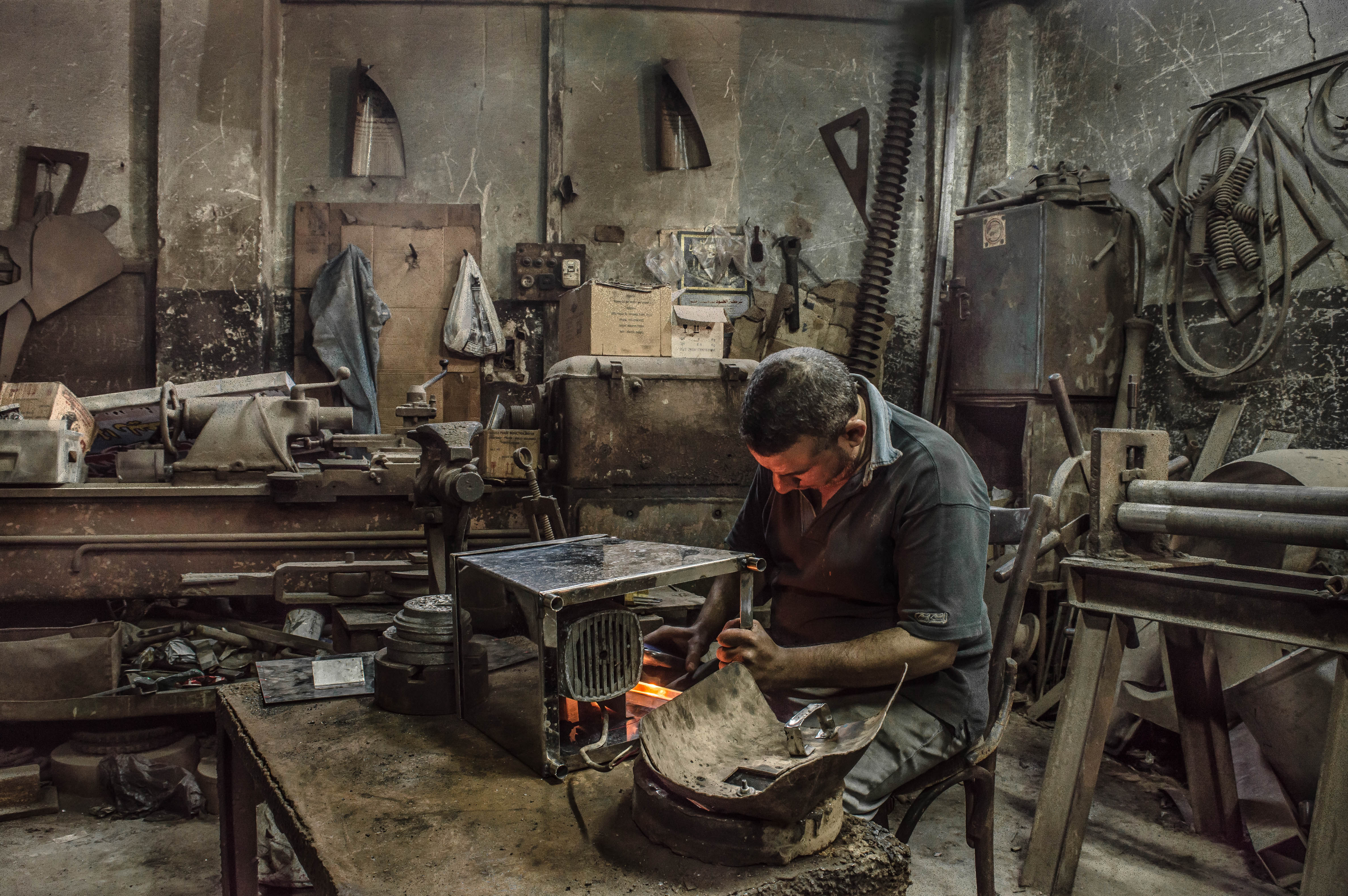 Egyptian man at Work
