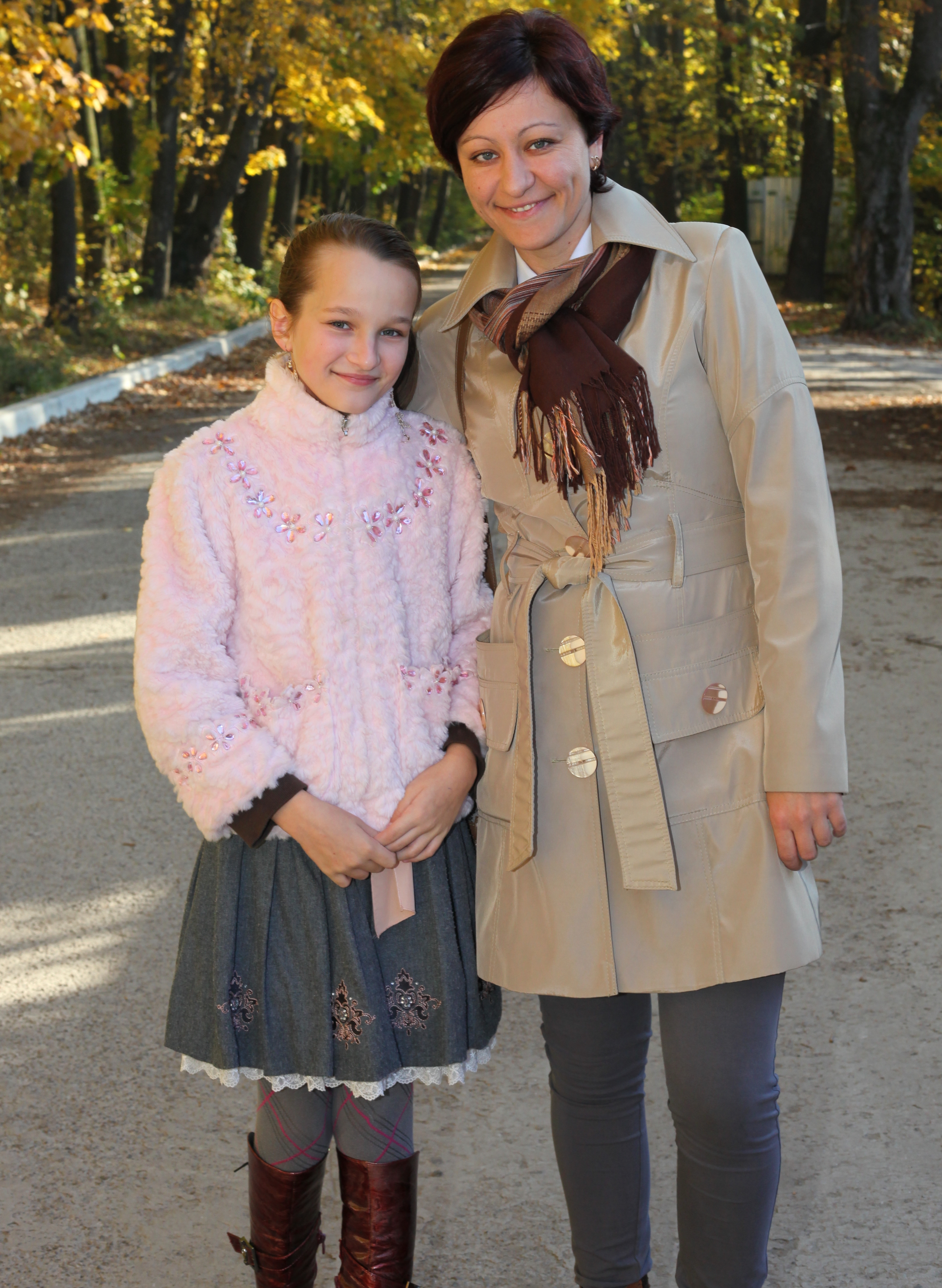 an exceptionally beautiful charming Catholic girl with her mother, picture 35