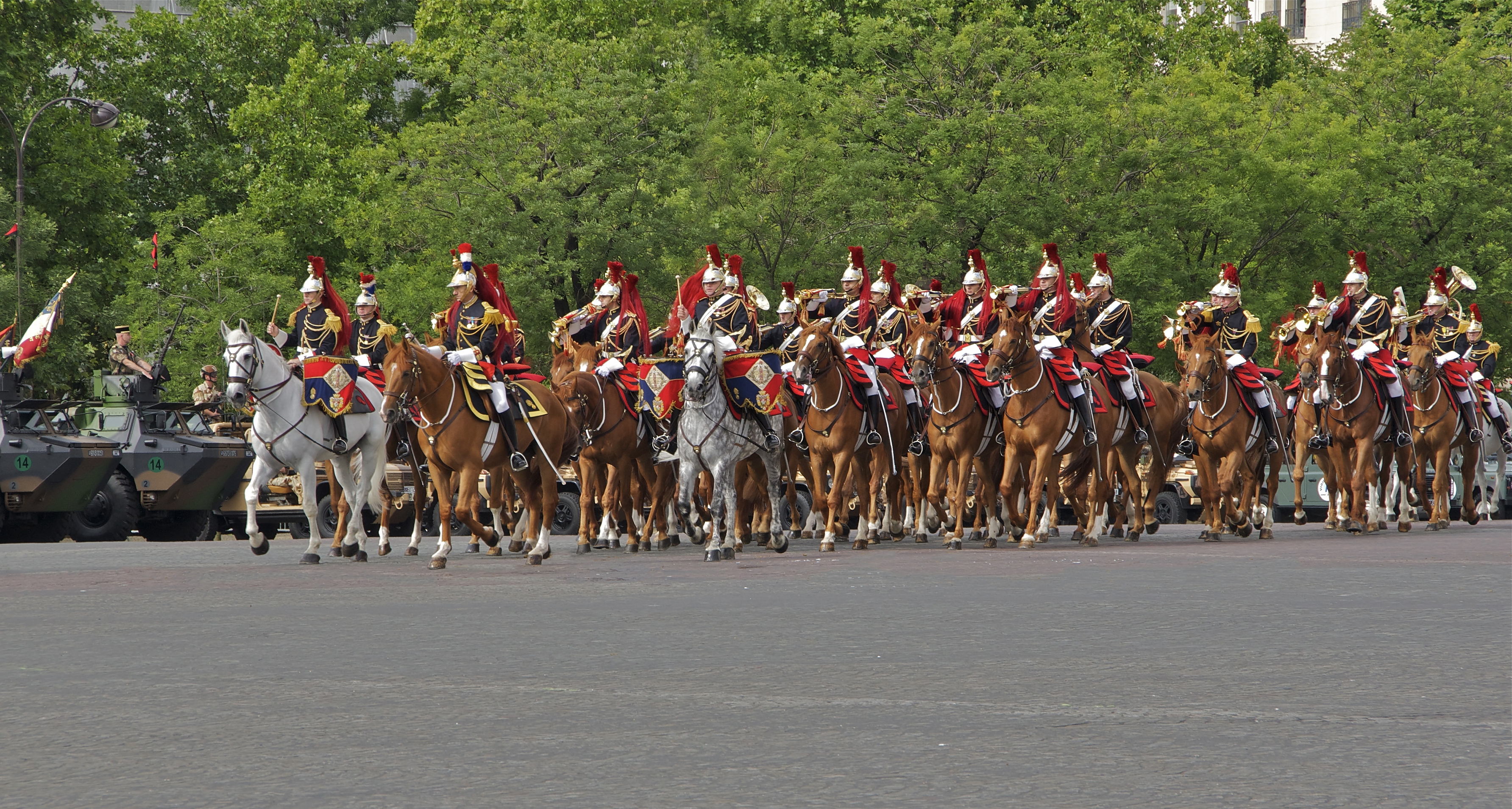 Fanfare du Régiment de Cavalerie de la Garde Républicaine Arc de Triomphe 14 juillet 2012