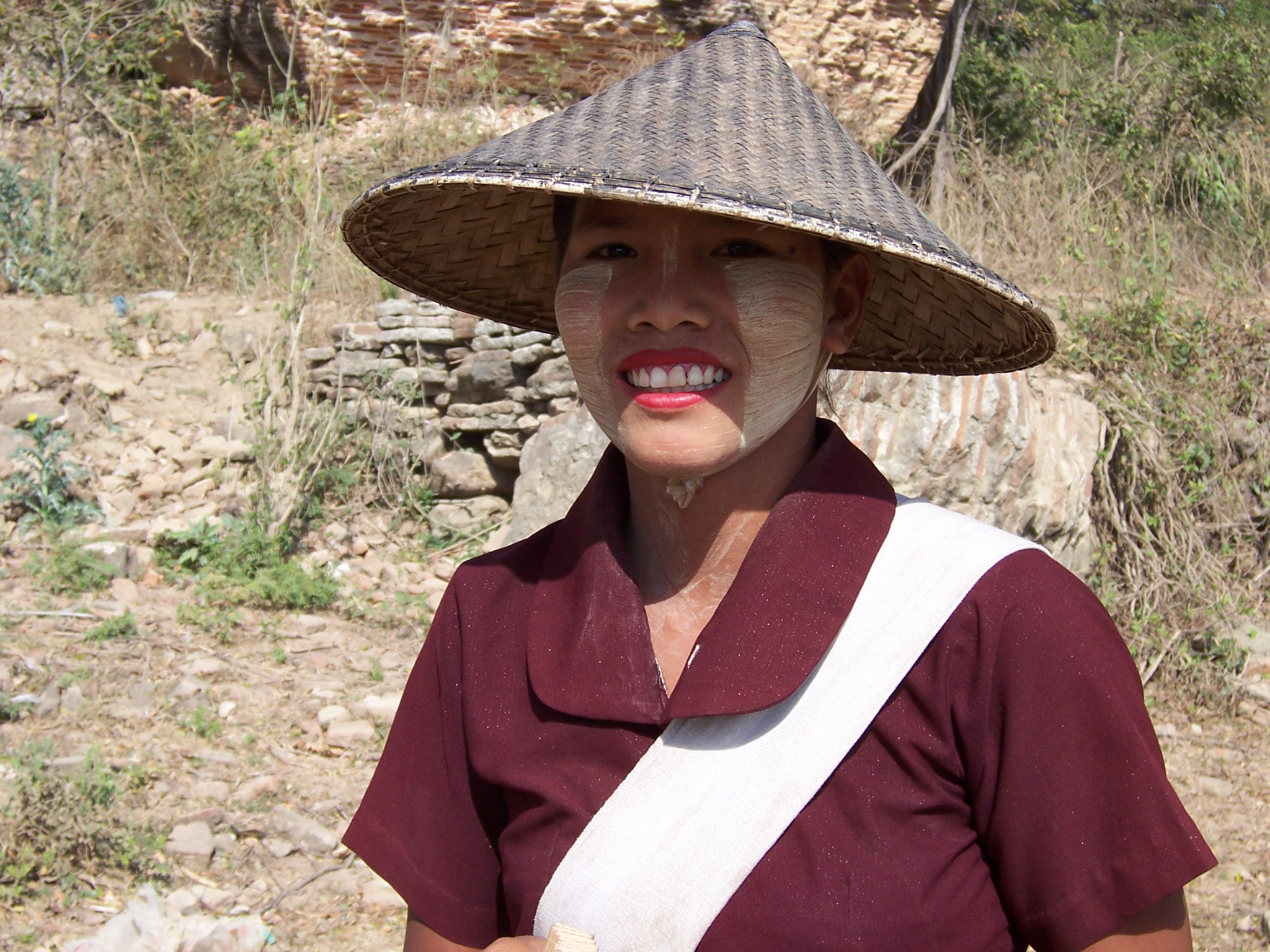 Girl painted with thanaka