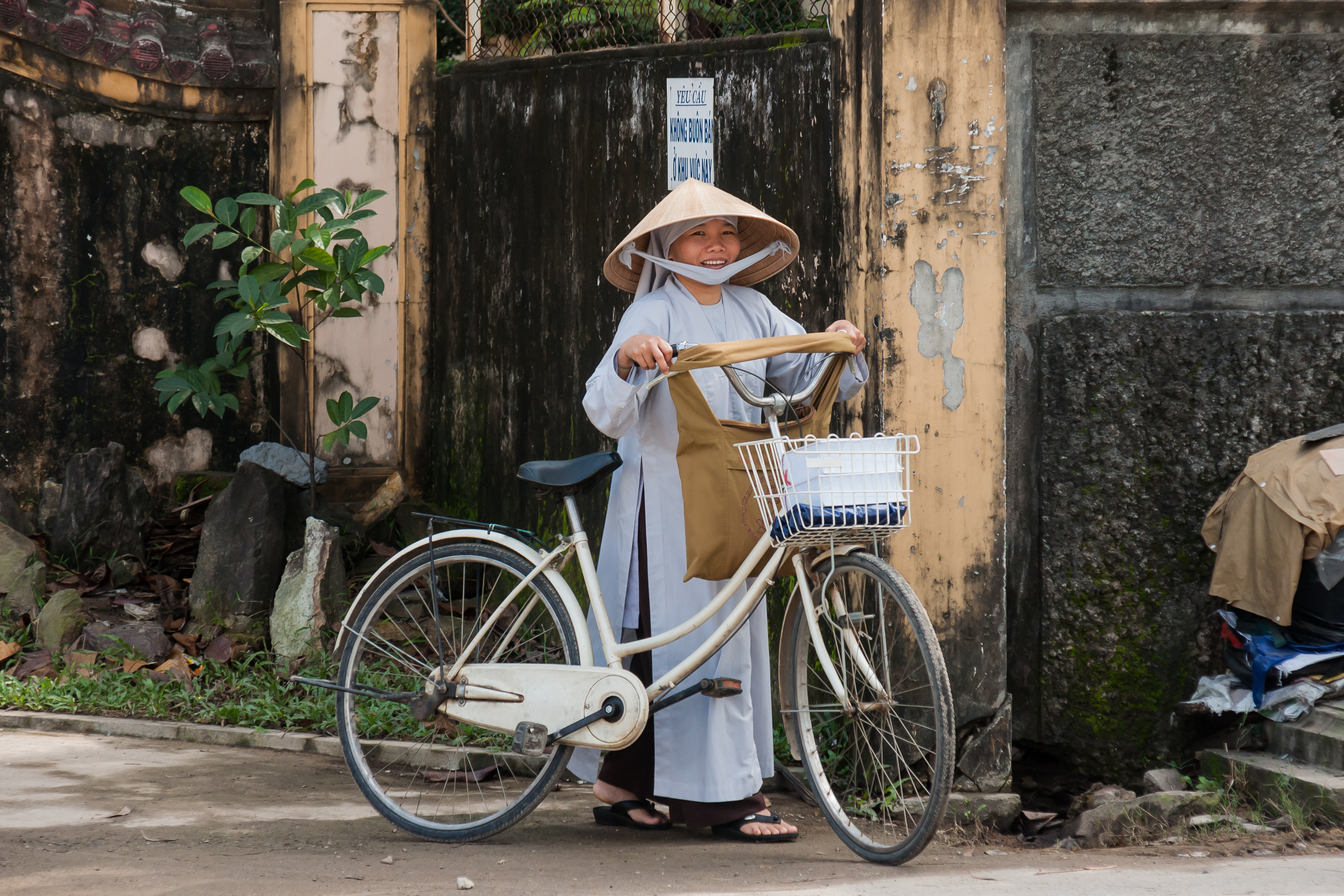 Hue Vietnam Nun-with-bicycle-01