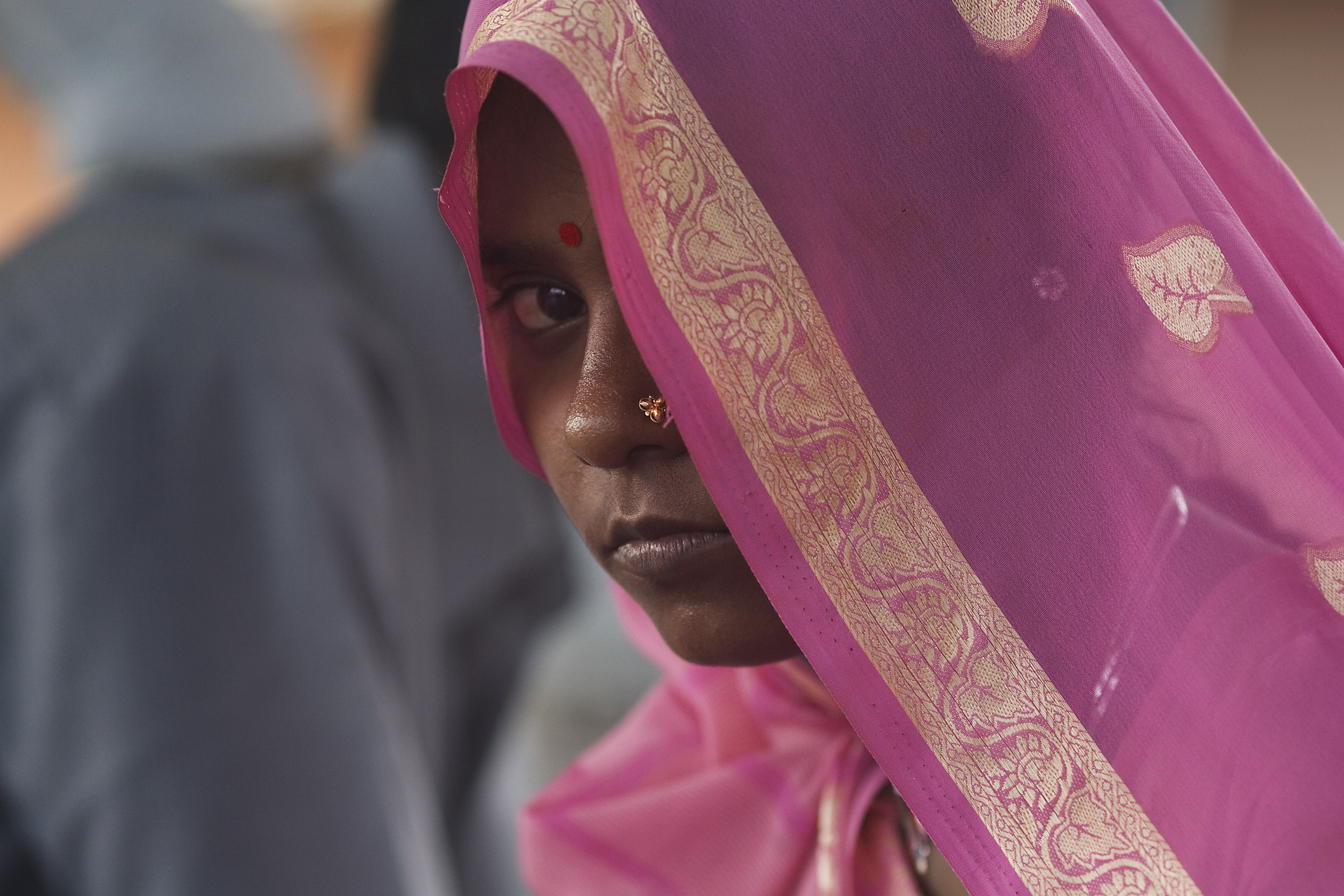 India - Delhi pink veil - 4551