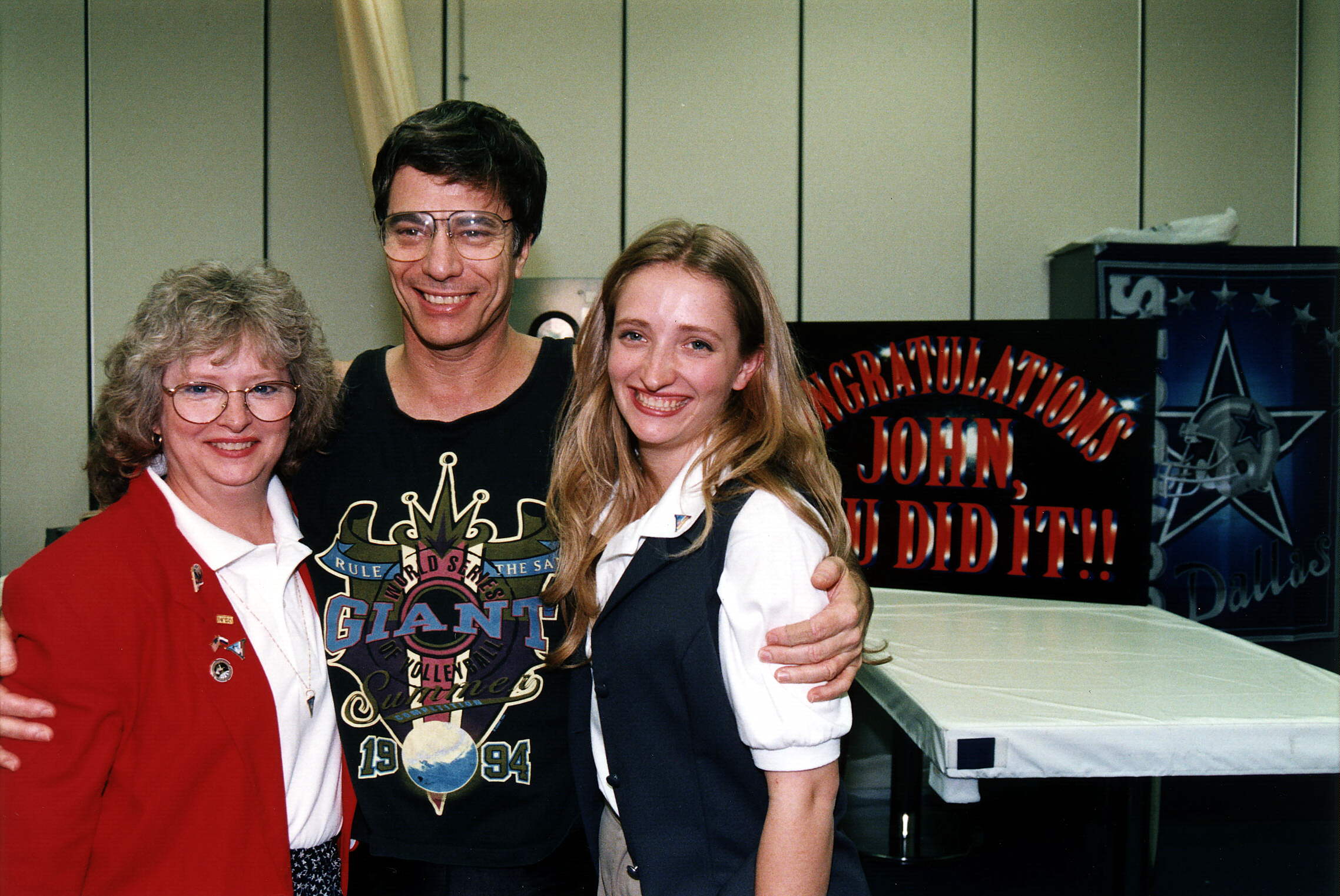 John Blaha with wife and daughter