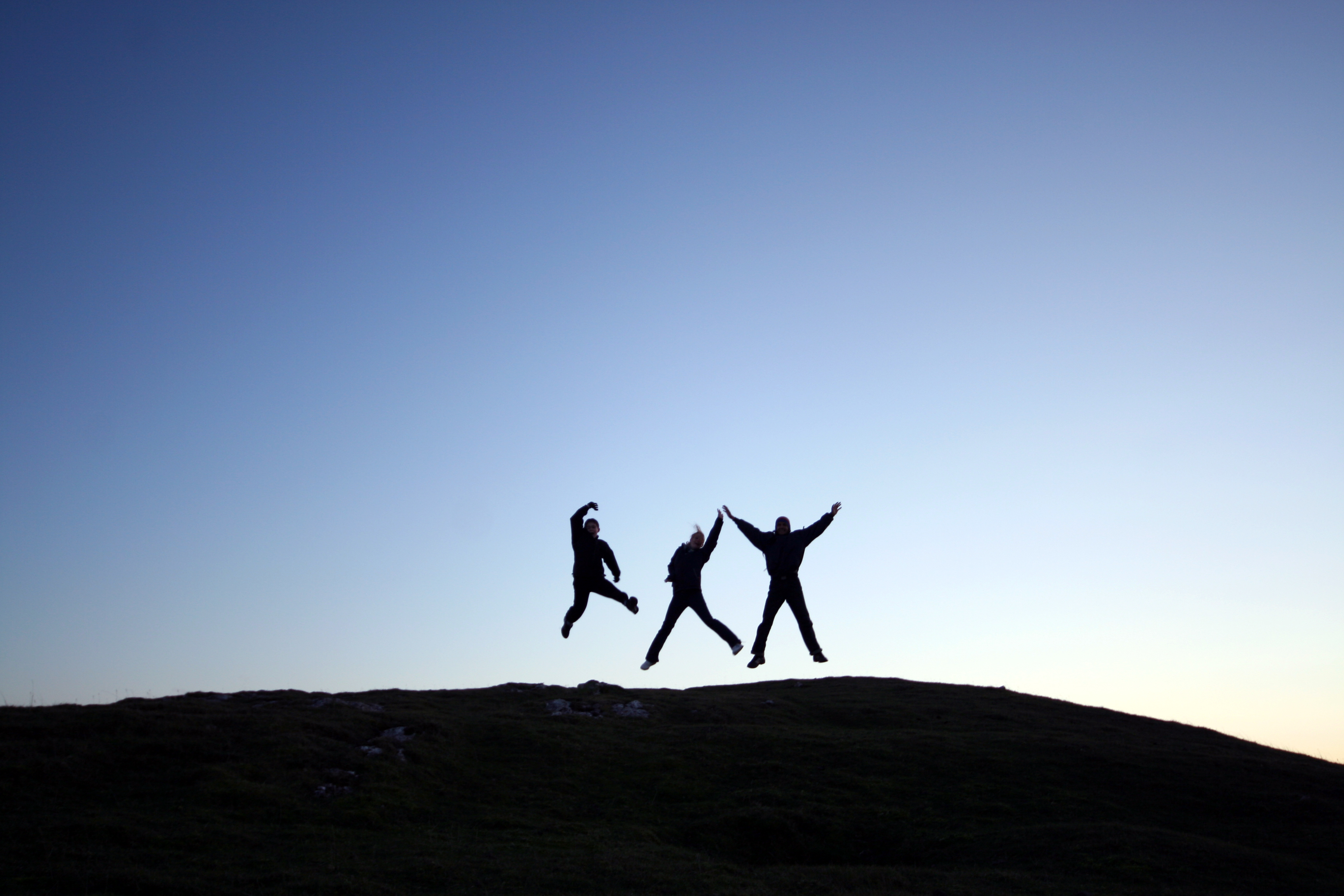 Jumping for joy