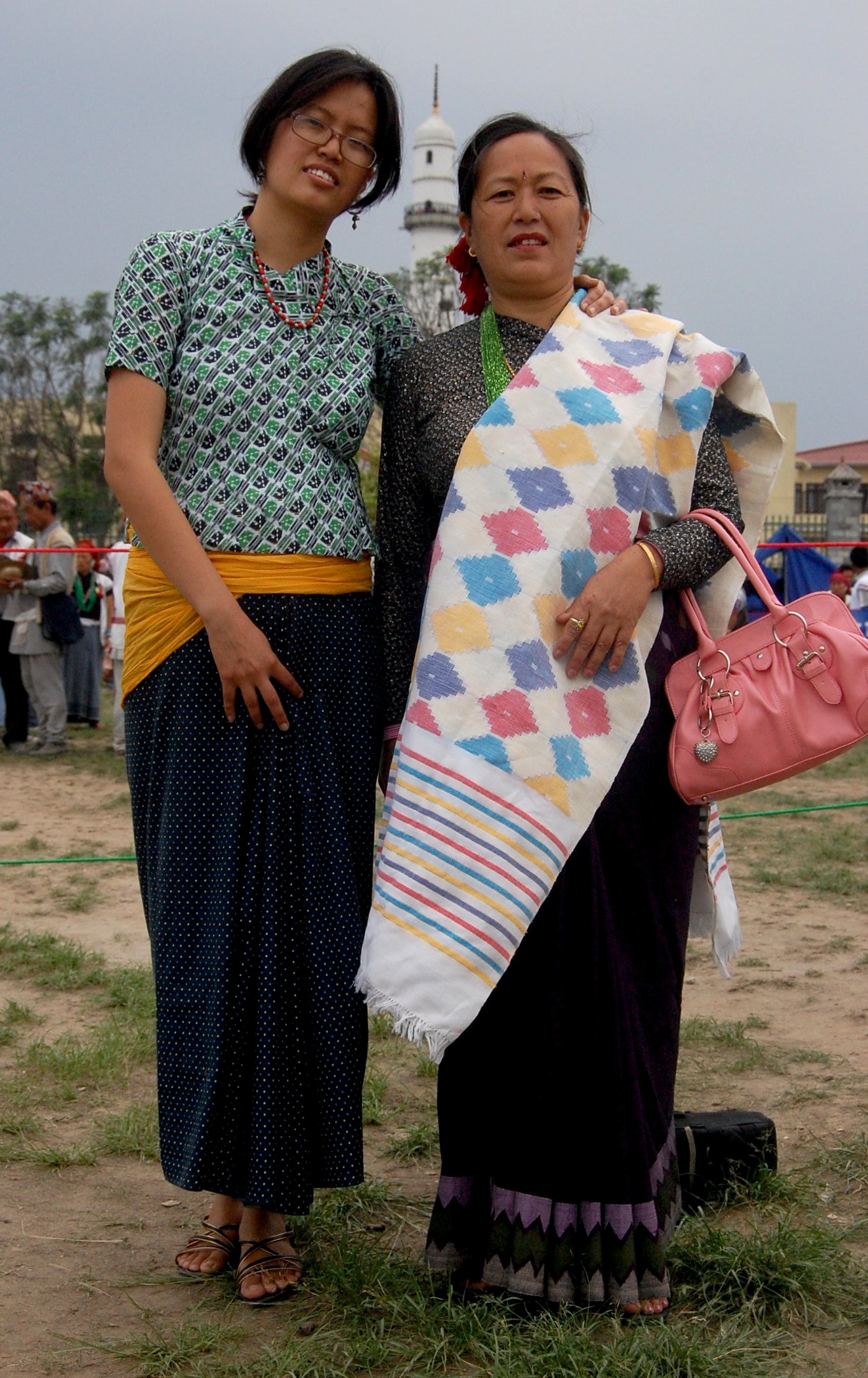 Lohorung women in traditional costume, Tudhikhel Nepal