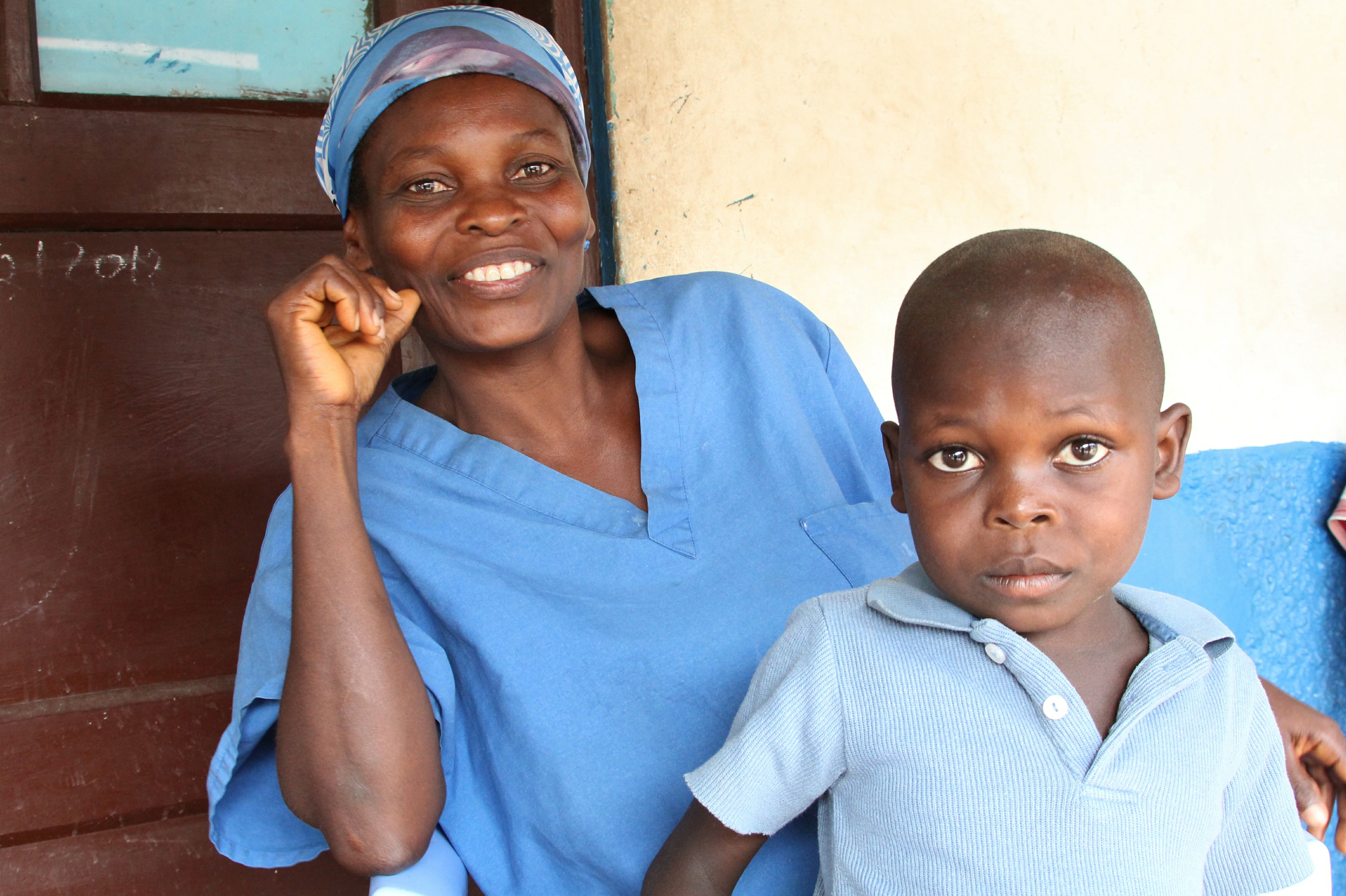 Mother with son in the DRC