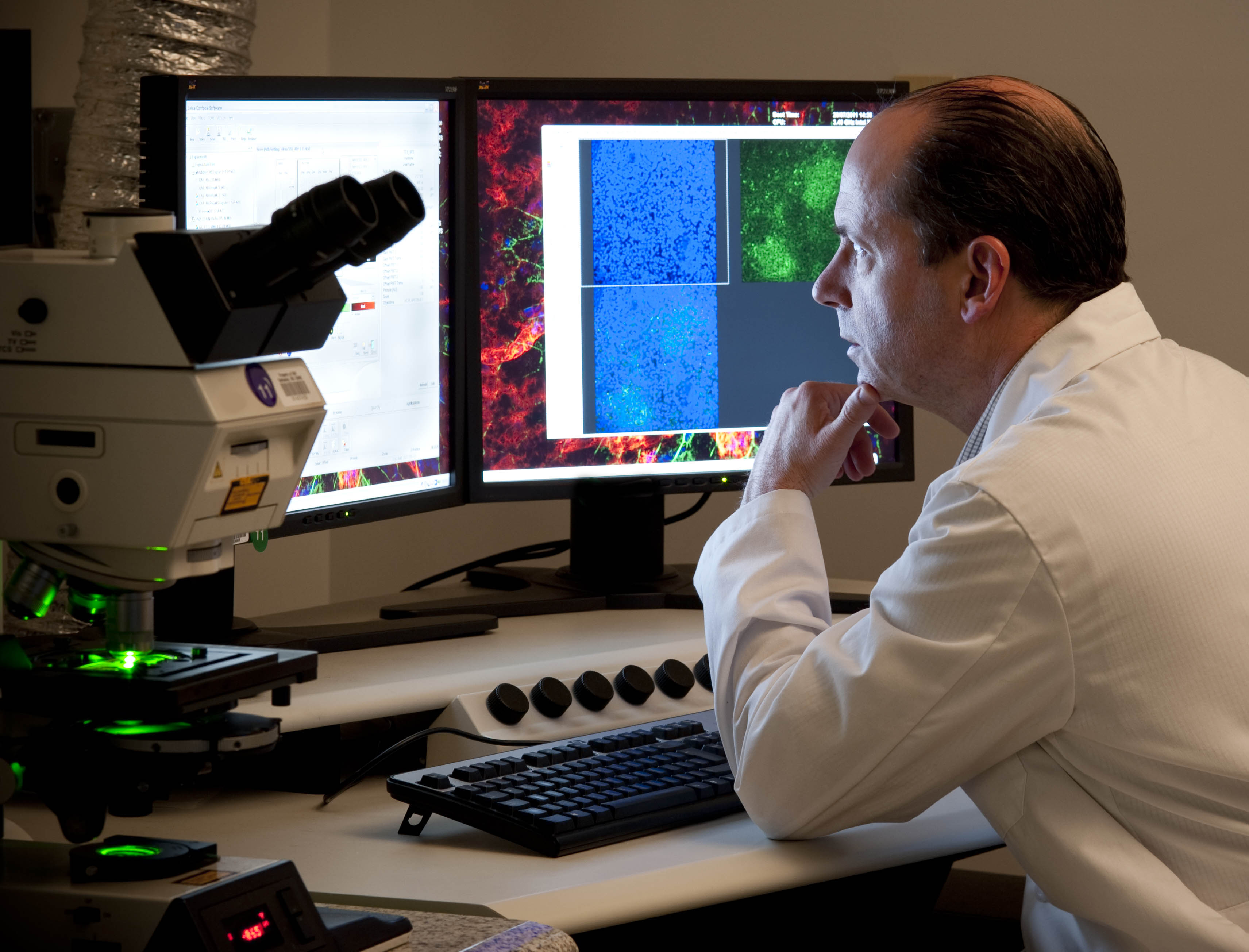 Observing Ocular Tissue under Laser Scanning Microscope (9955408263)