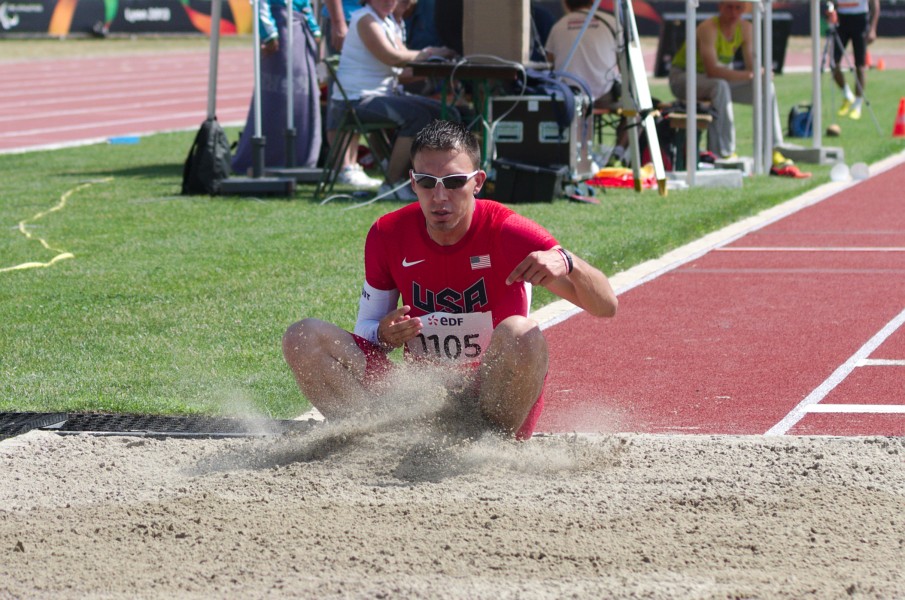 2013 IPC Athletics World Championships - 26072013 - Robbie Gaupp of the USA during the Men's Triple jump - T46 4
