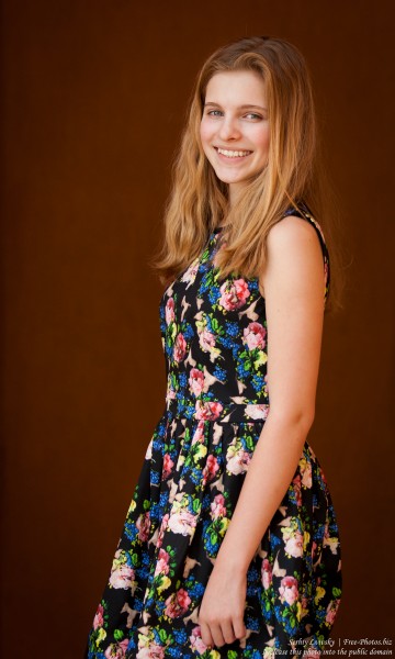 a 14-year-old blond Roman-Catholic girl photographed in July 2015, picture 24