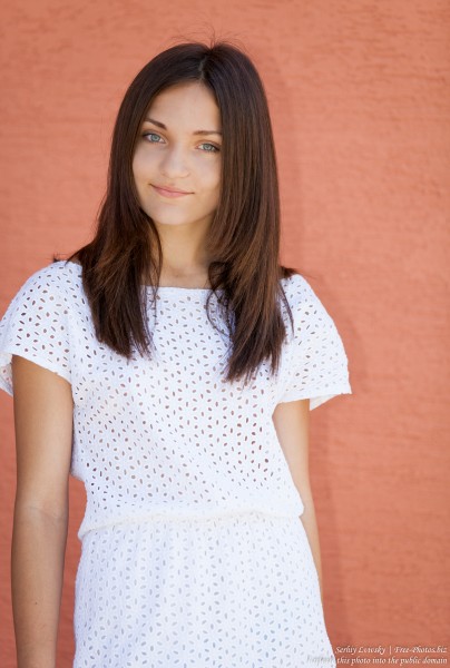 a brunette 14-year-old girl photographed in June 2015, picture 2