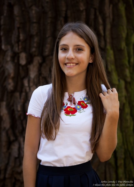 a brunette schoolgirl photographed in September 2016, picture 2