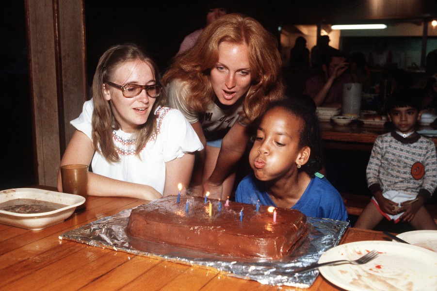 Birthday cake at Camp La Junta, circa 1980 · DF-ST-82-08385