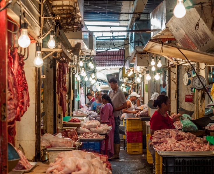Callejon of meats in the Market