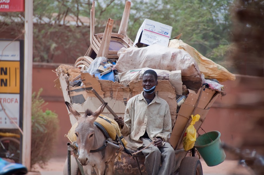 Charette poubelle in Ouagadougou