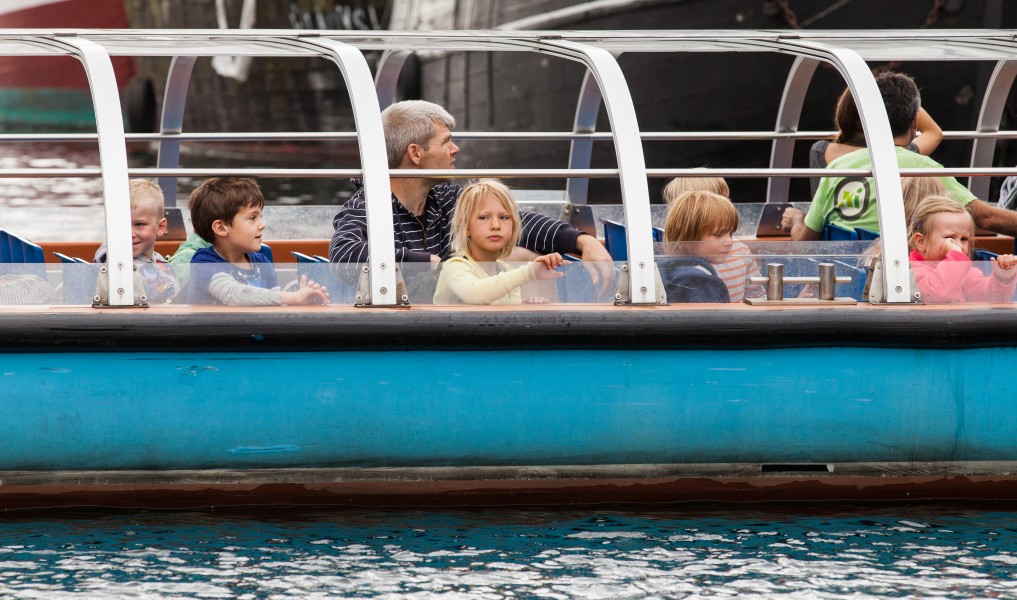 people on a Copenhagen canal tour, Copenhagen, Denmark, June 2014, picture 62