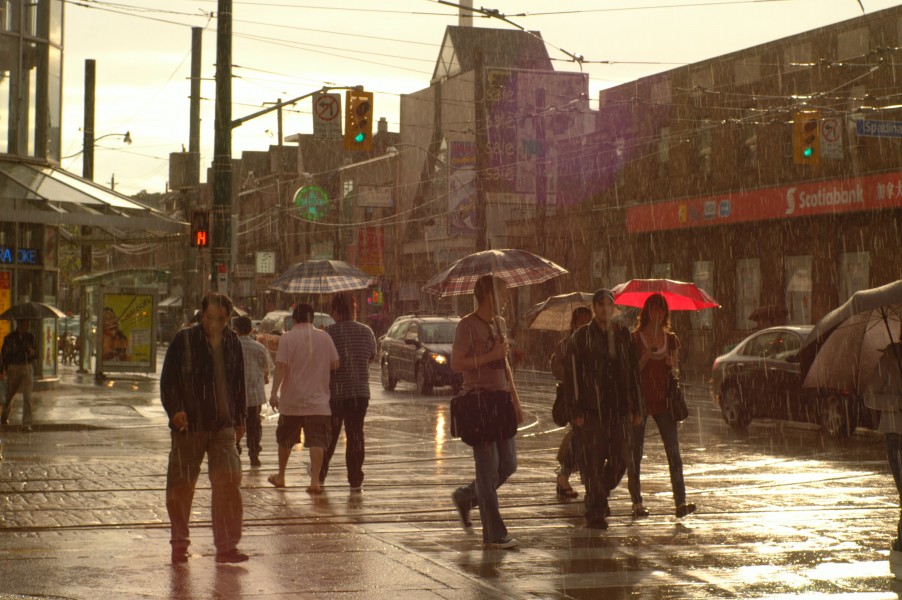 Downpour in Chinatown