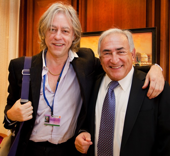 Geldof, Strauss-Kahn (IMF 2009)
