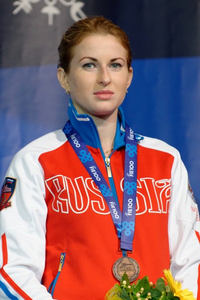 Inna Deriglazova podium 2013 Fencing WCH FFS-IN t204545