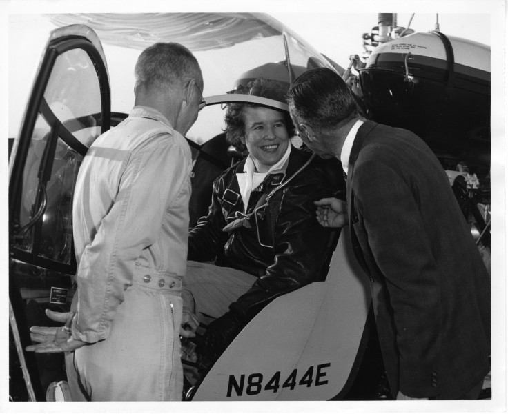Jean Dougherty Strother (b. 1921) (center). Also pictured E.J. Ducayet (right) and R.C. Buyers (left) (5493776787)