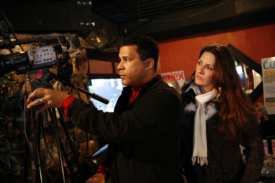 Luis and Bobbi Moro filming at Sundance 2008